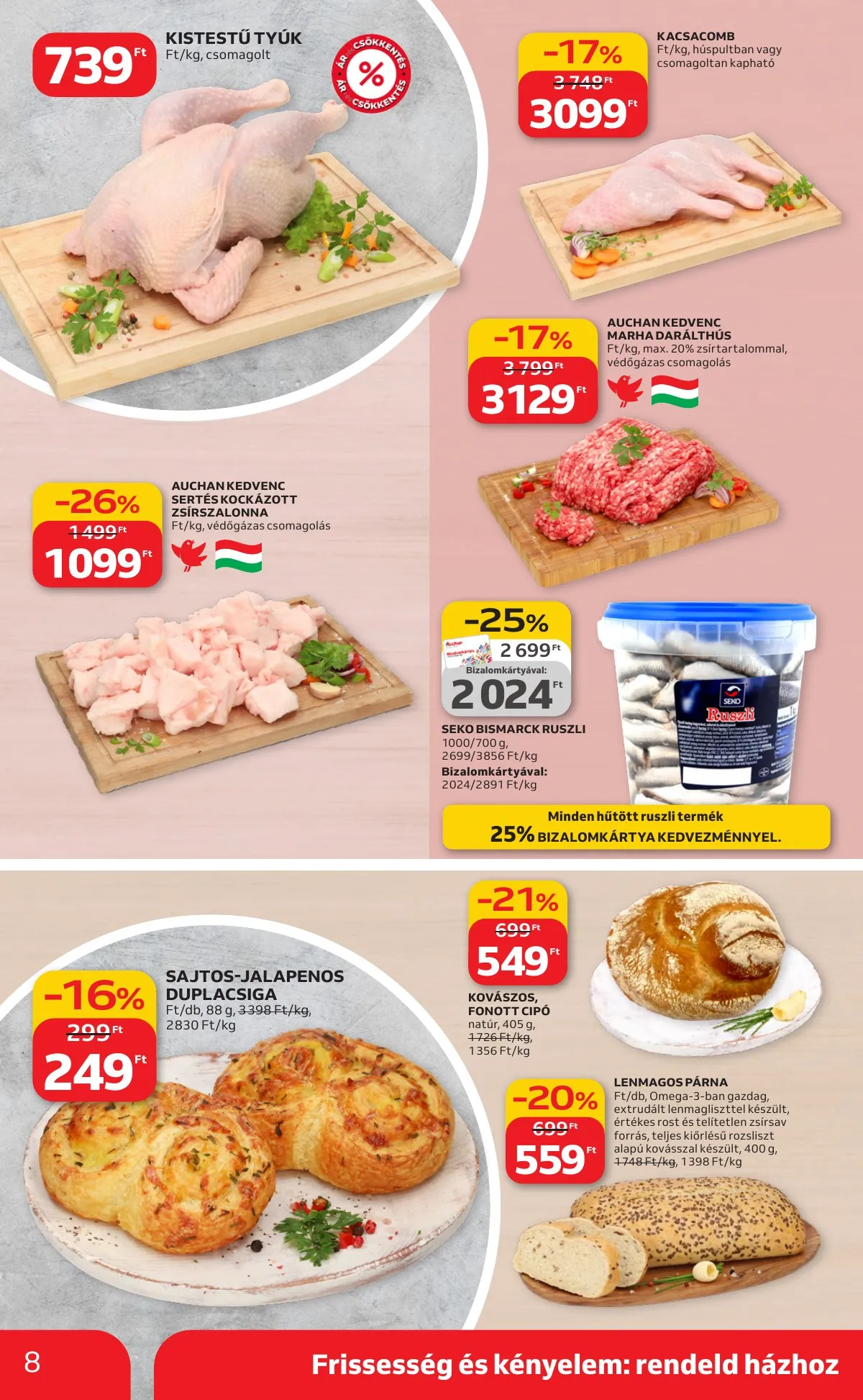 Auchan akciós újság Szupermarket 02.19–02.25 – 8. oldal