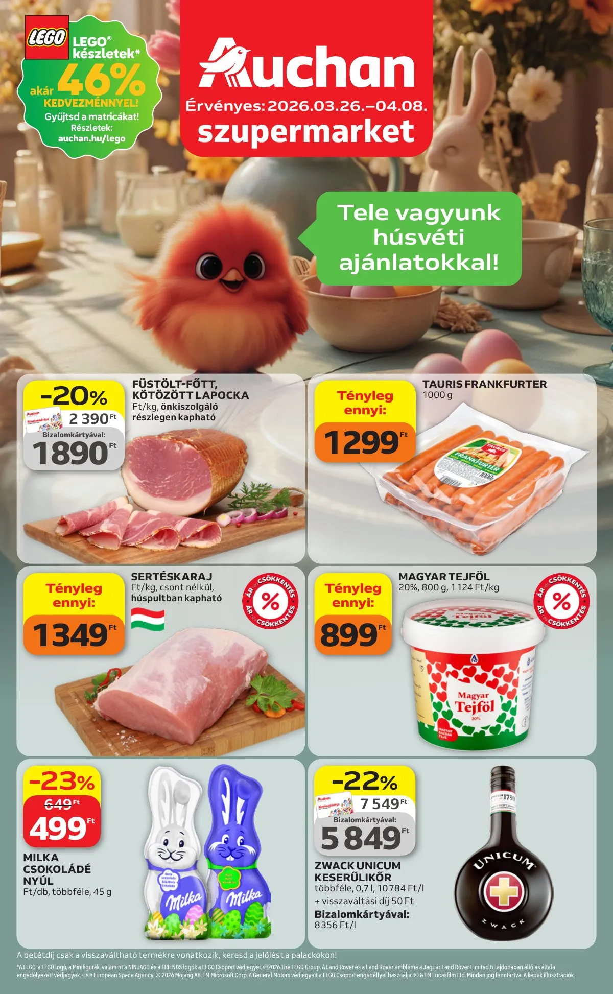 Auchan akciós újság Szupermarket 03.26–04.08