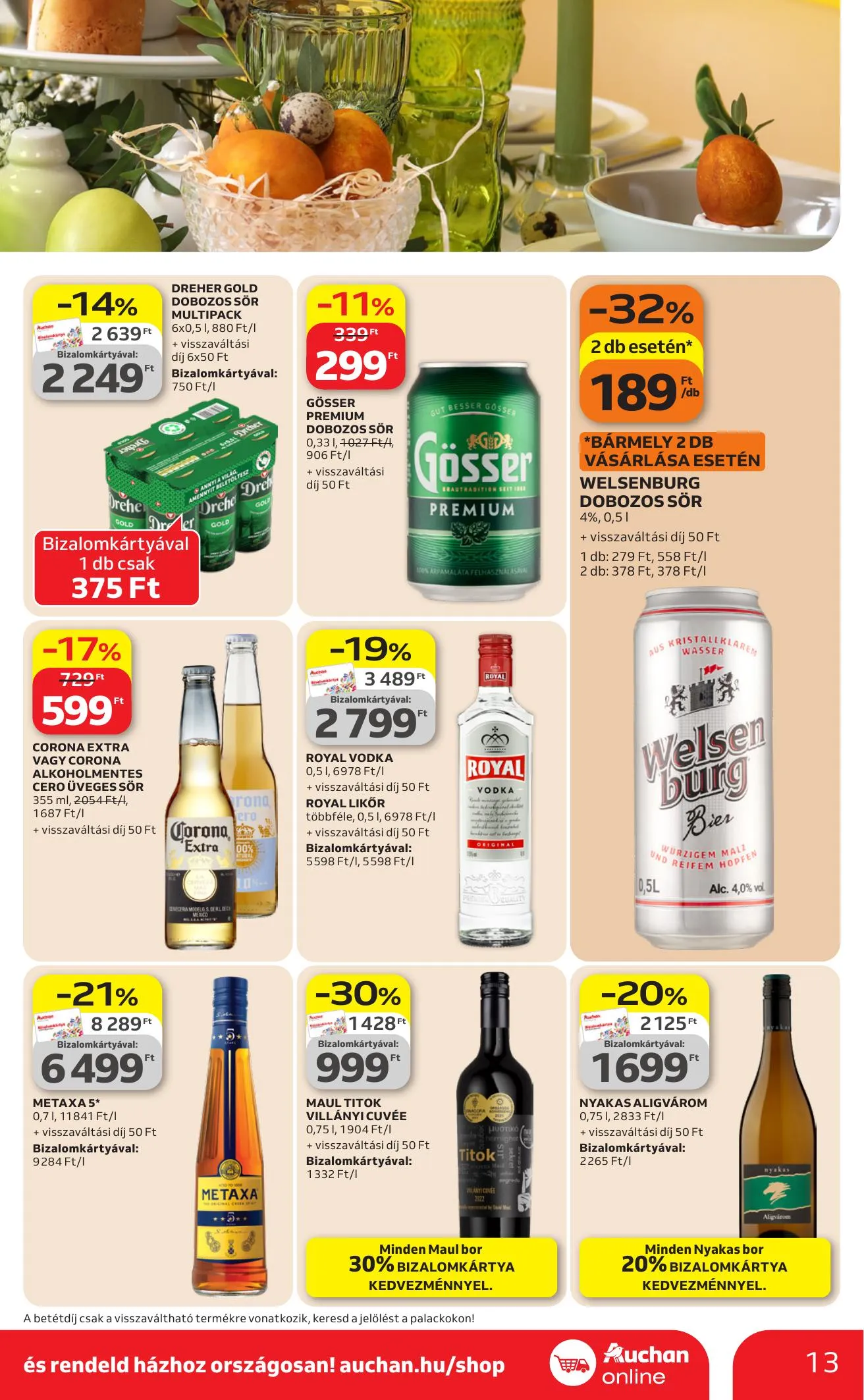Auchan akciós újság Szupermarket 03.26–04.08 – 13. oldal