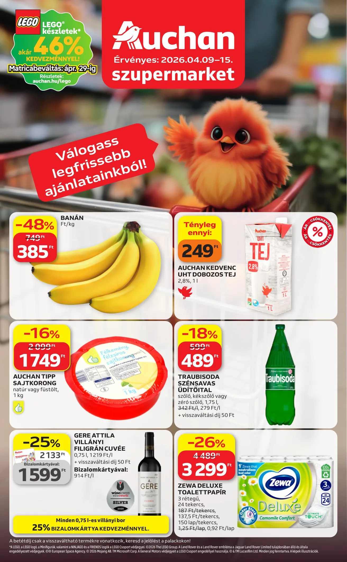 Auchan akciós újság Szupermarket 04.09–04.15