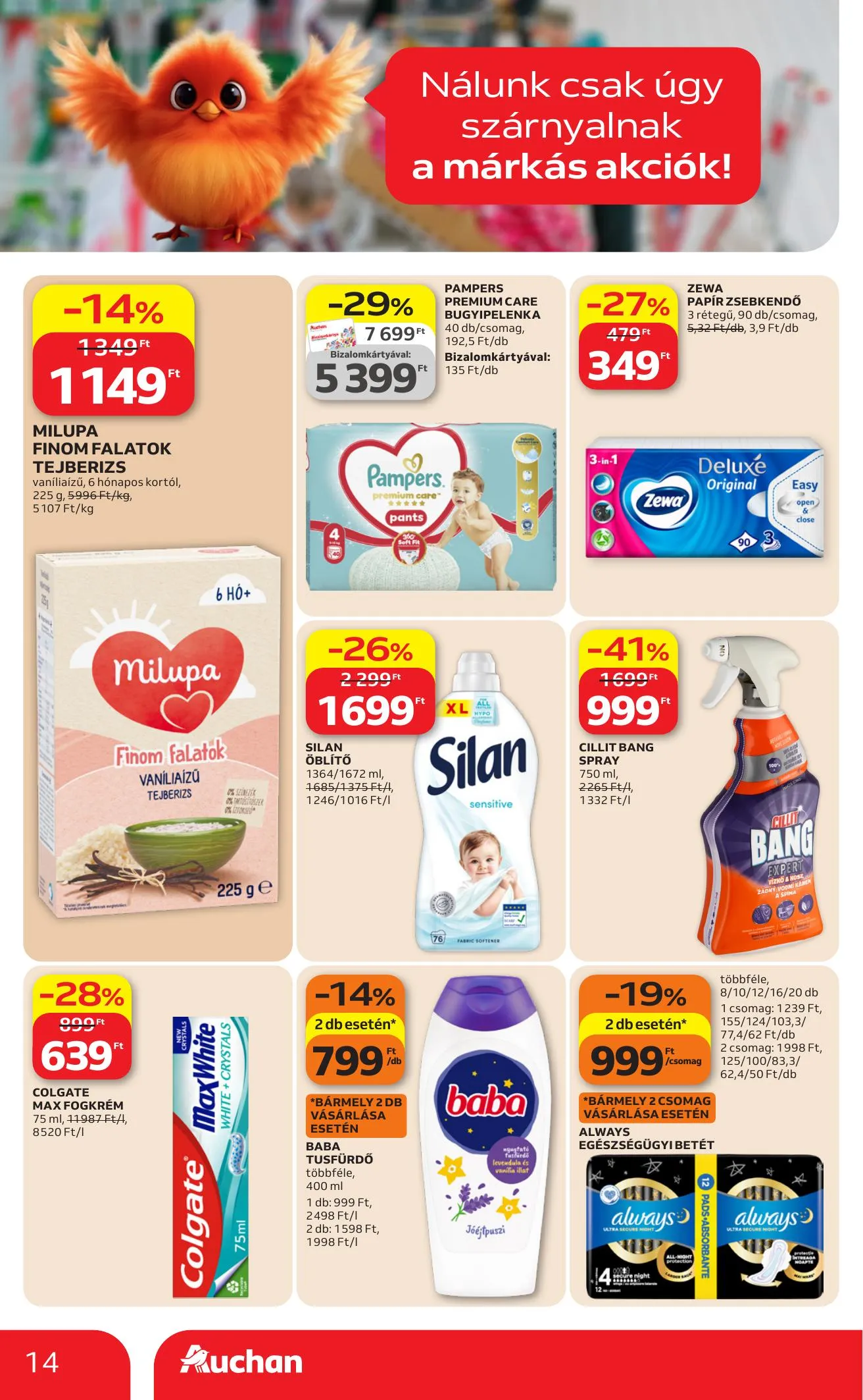Auchan akciós újság Szupermarket 04.09–04.15 – 14. oldal