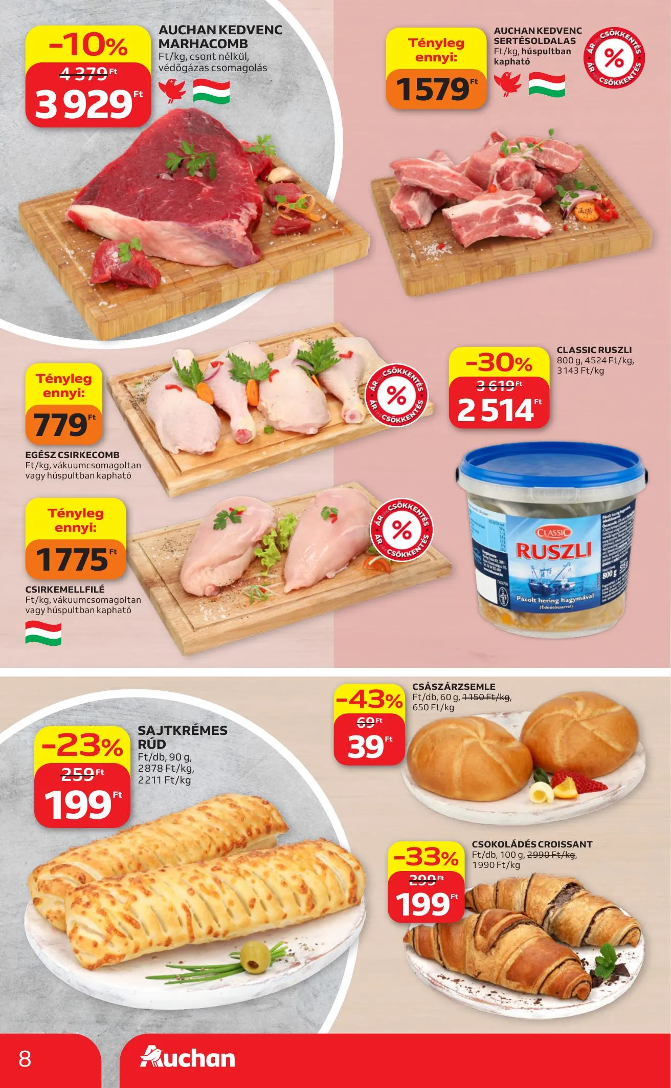 Auchan akciós újság Szupermarket 04.09–04.15 – 8. oldal