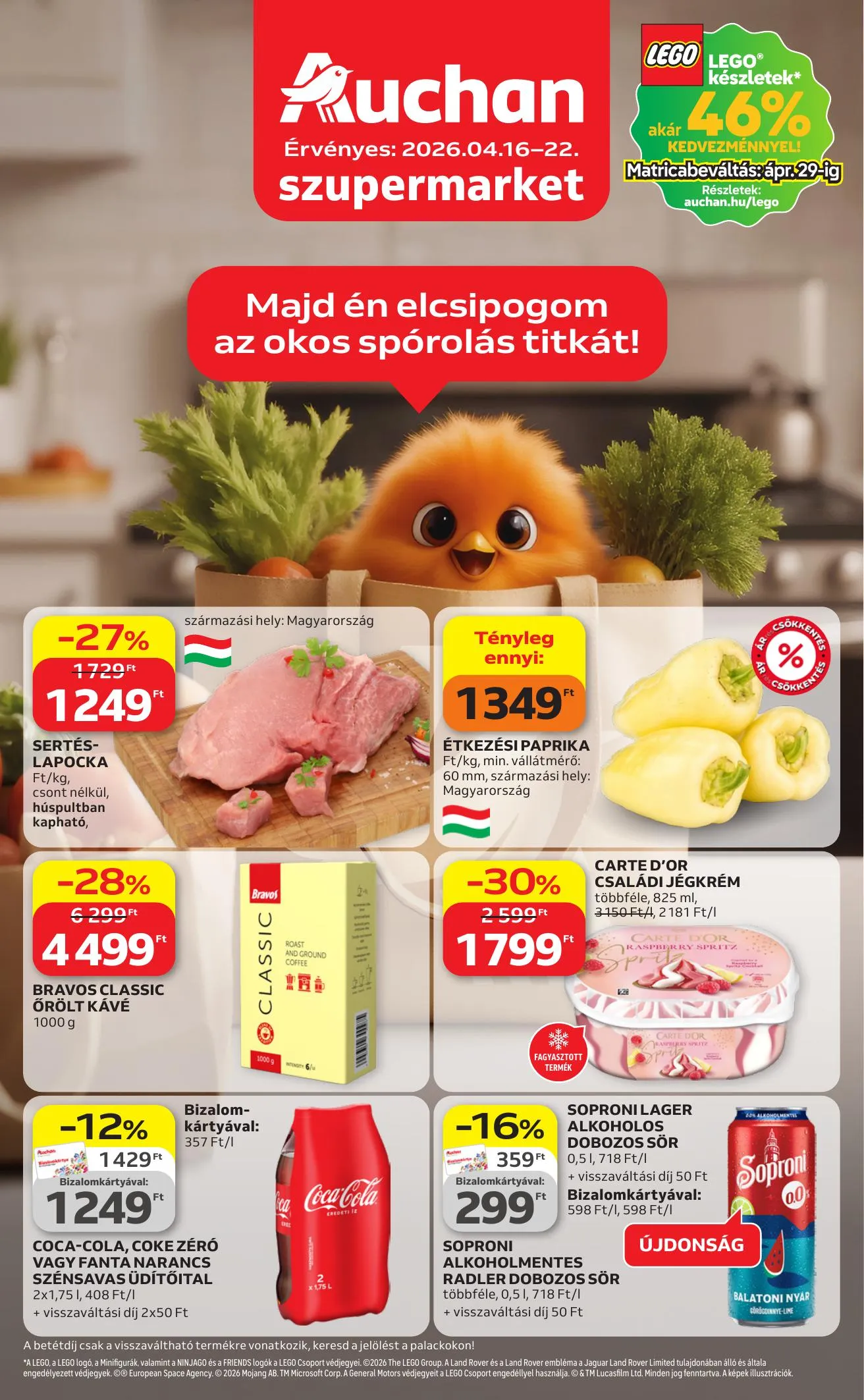 Auchan akciós újság Szupermarket 04.16–04.22