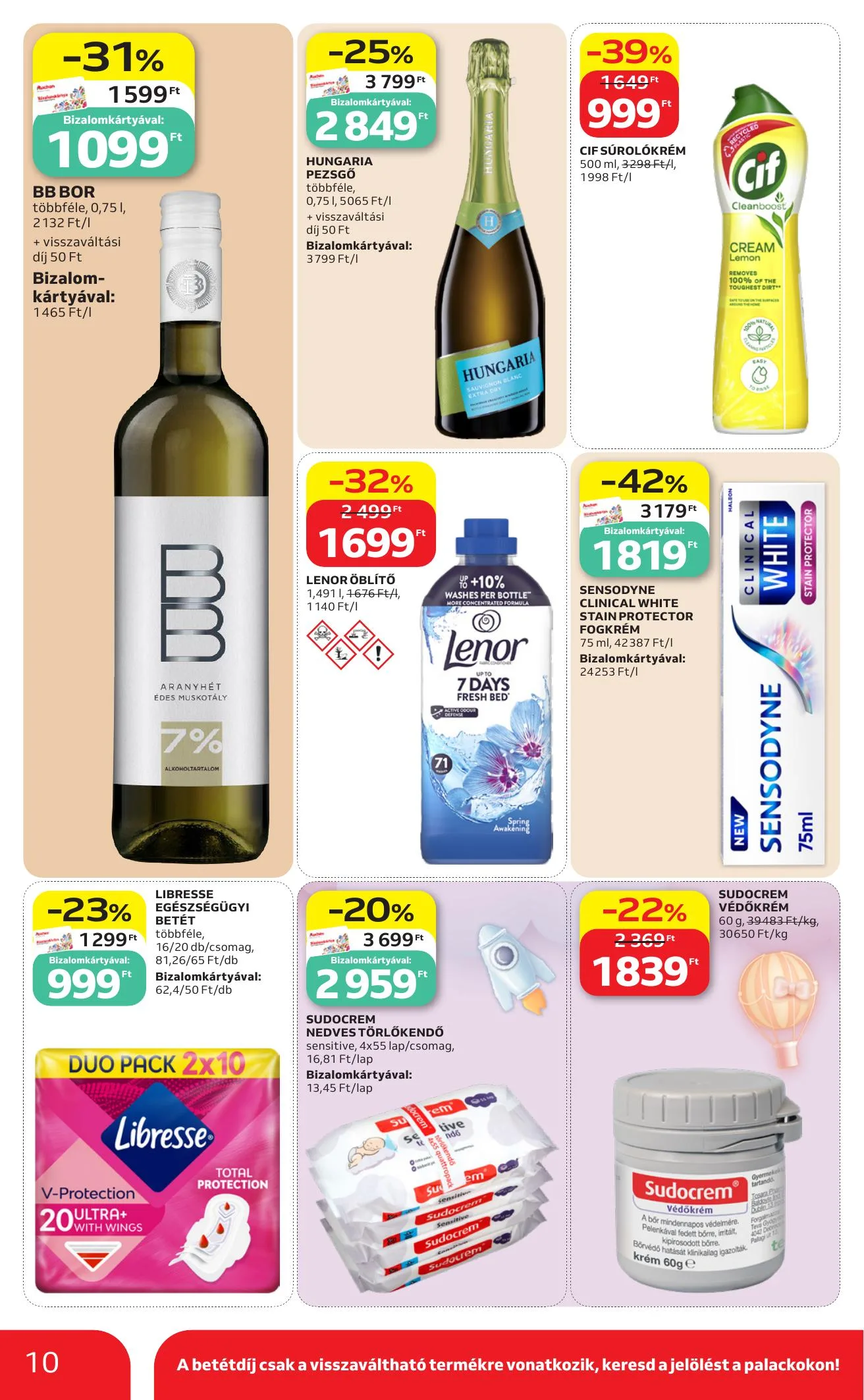 Auchan akciós újság Szupermarket 06.04–06.10 – 10. oldal
