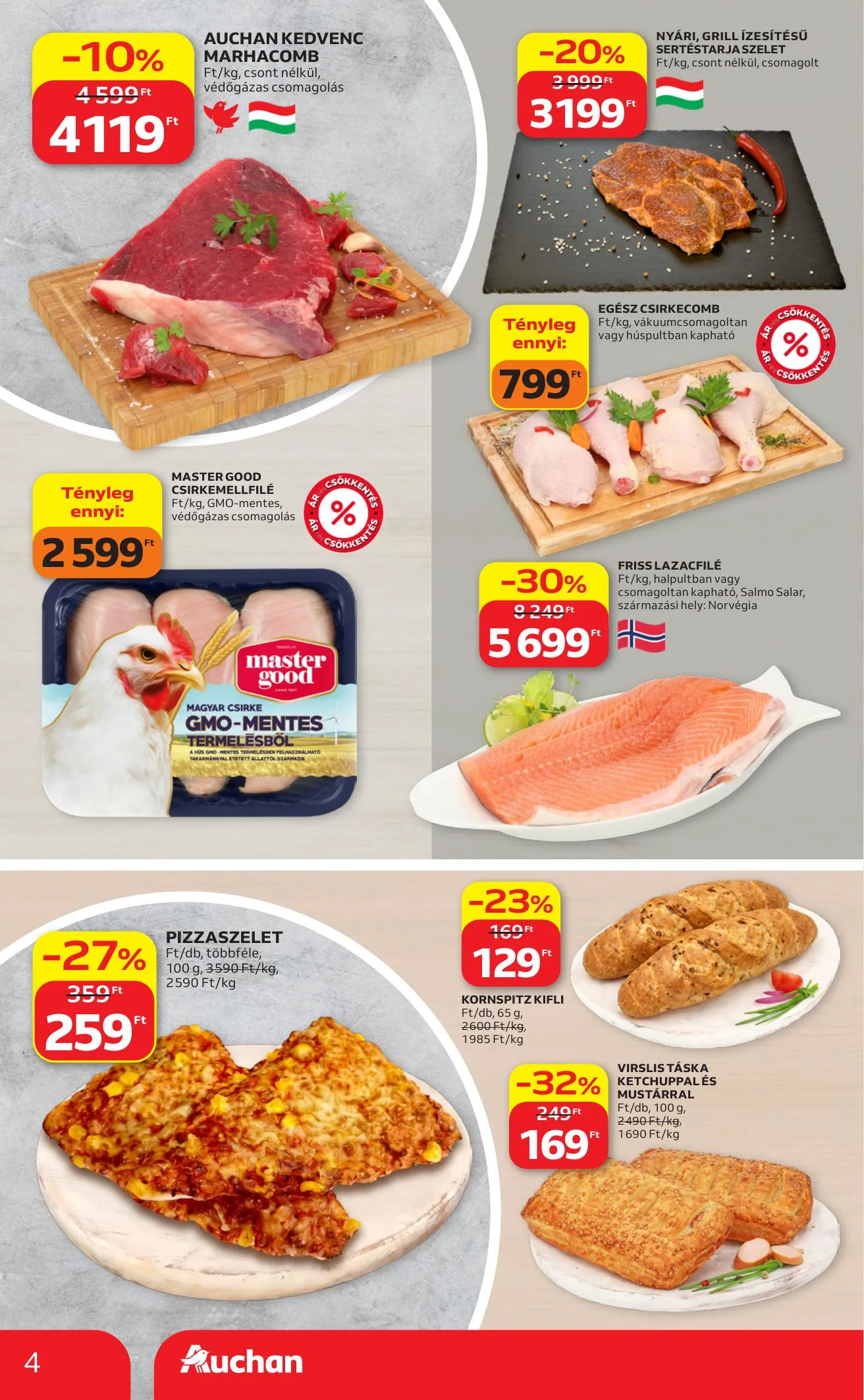Auchan akciós újság Szupermarket 06.04–06.10 – 4. oldal