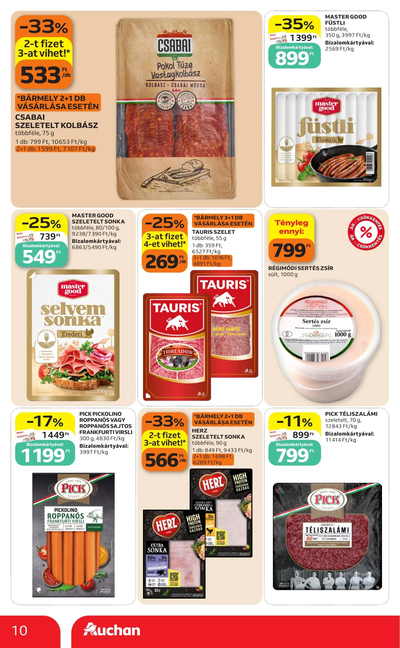 Auchan akciós újság Szupermarket 06.11–06.17 – 10. oldal