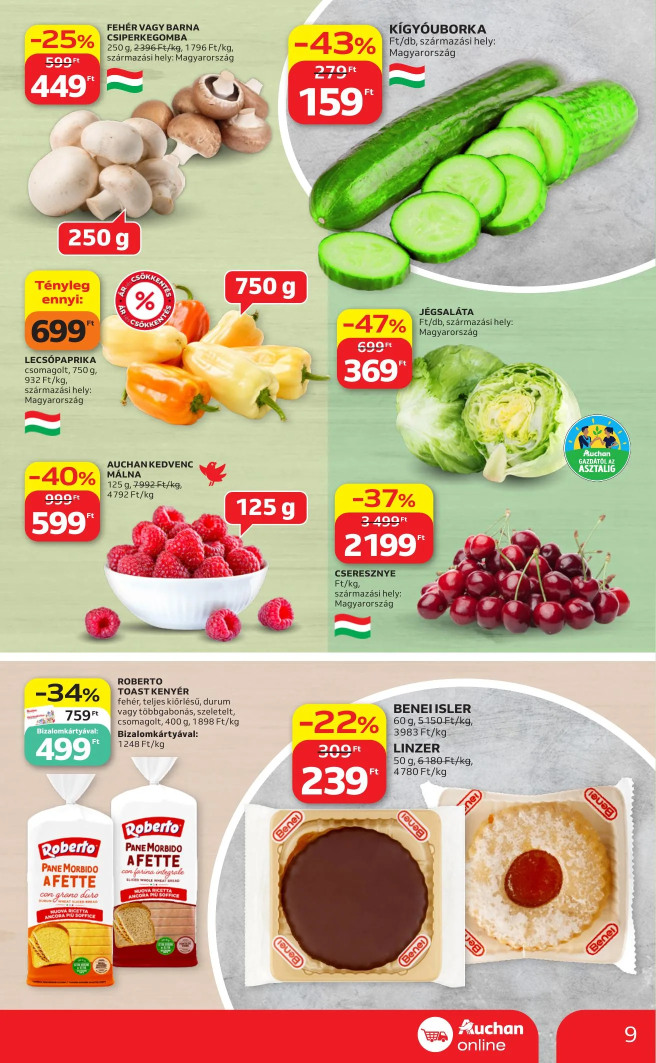 Auchan akciós újság Szupermarket 06.11–06.17 – 9. oldal