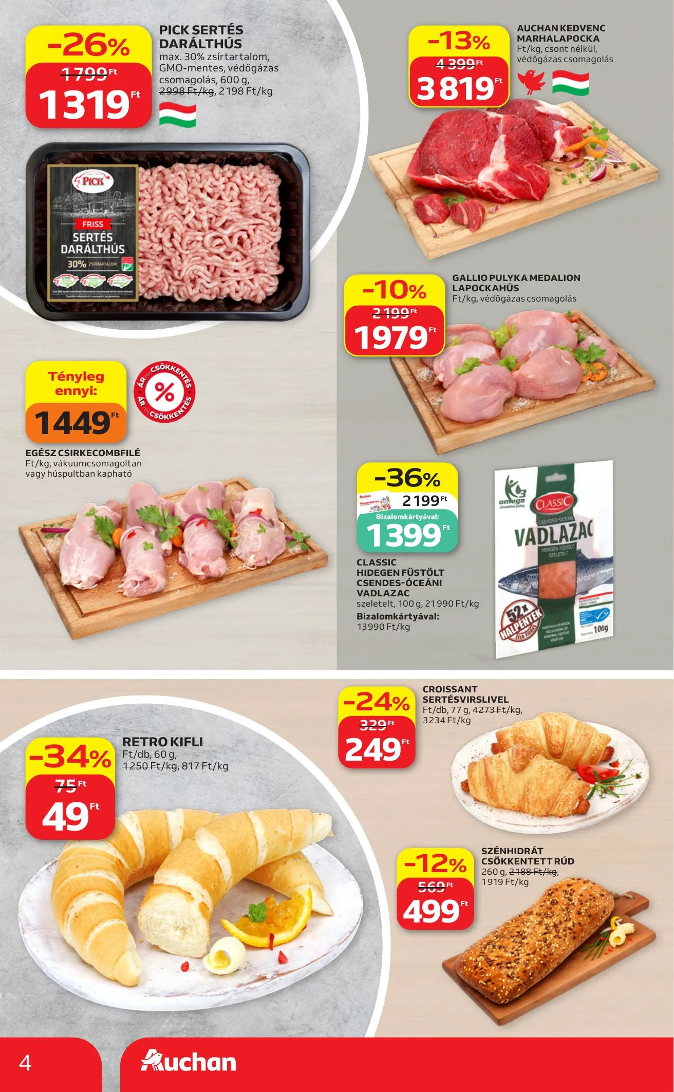 Auchan akciós újság Szupermarket 06.18–06.24 – 4. oldal