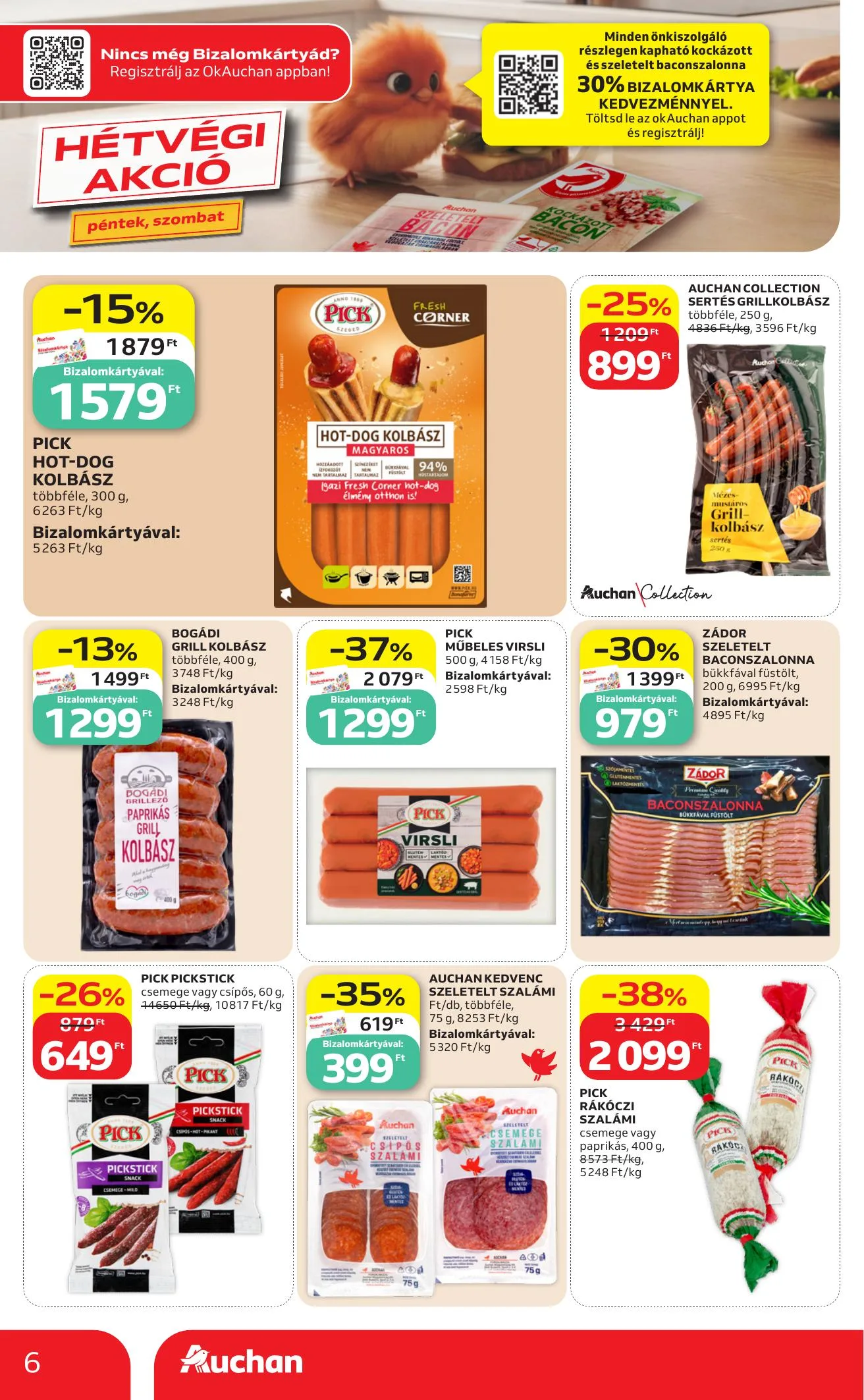 Auchan akciós újság Szupermarket 06.18–06.24 – 6. oldal