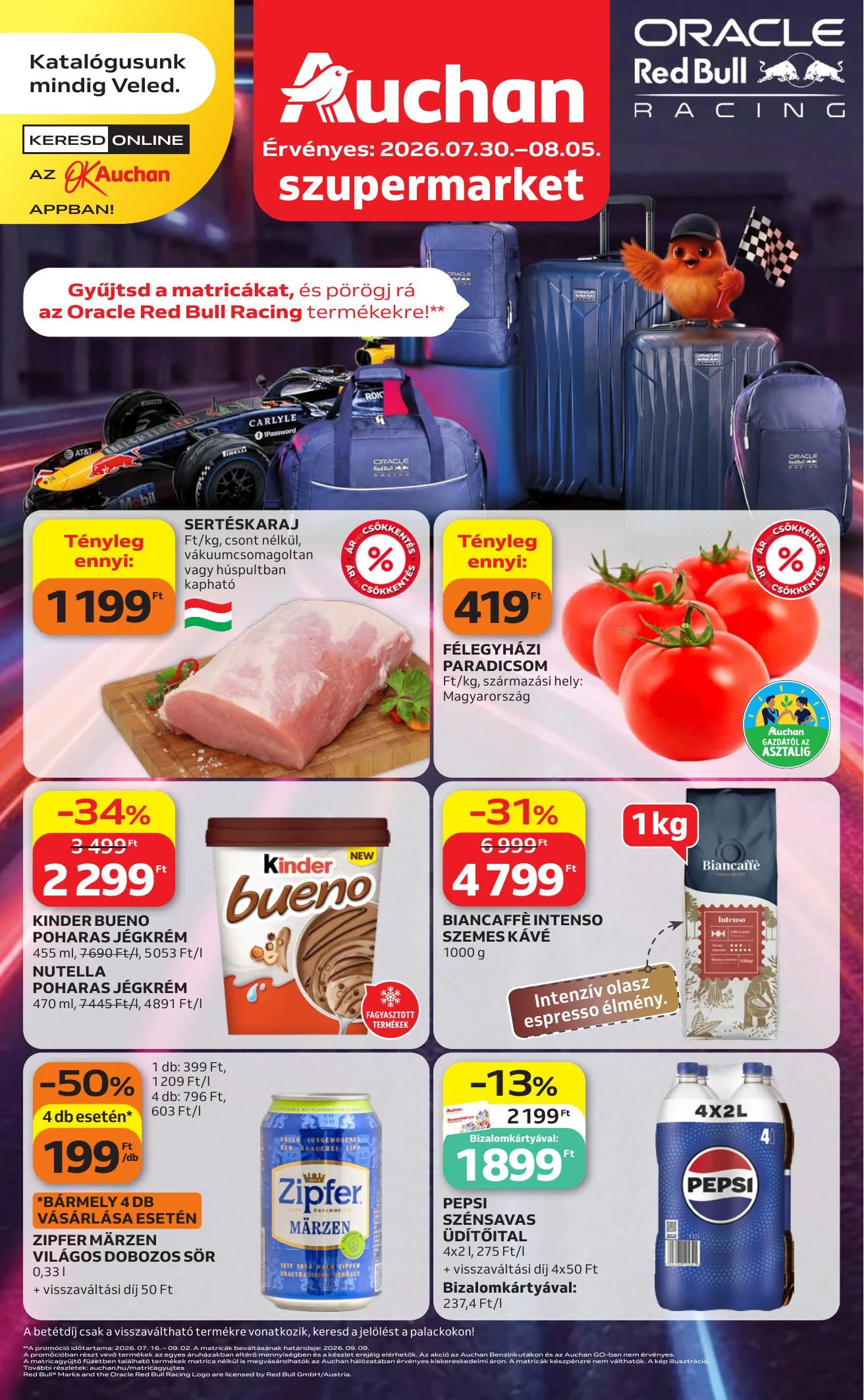 Auchan akciós újság Szupermarket 07.30–08.05