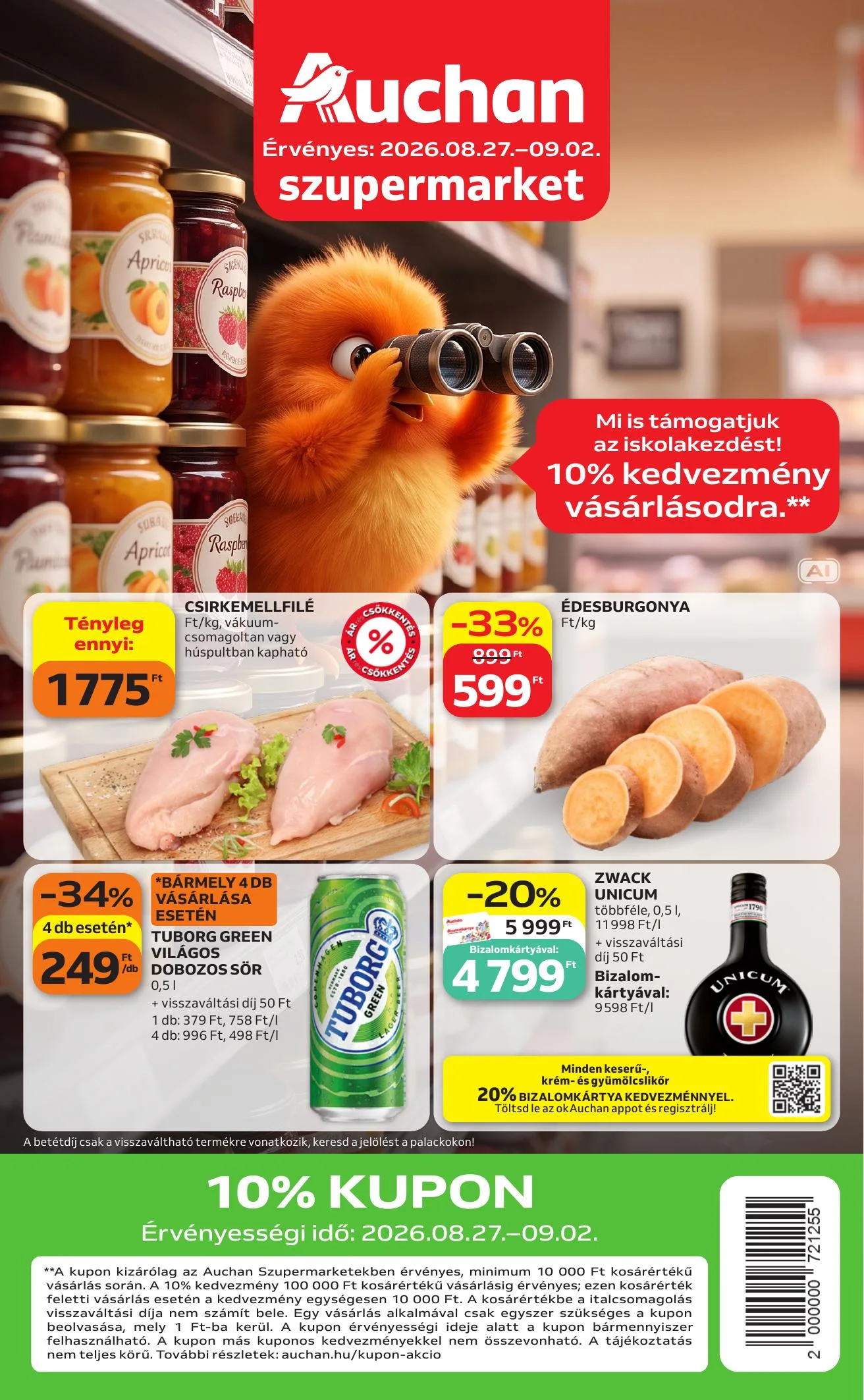 Auchan akciós újság Szupermarket 08.27–09.02