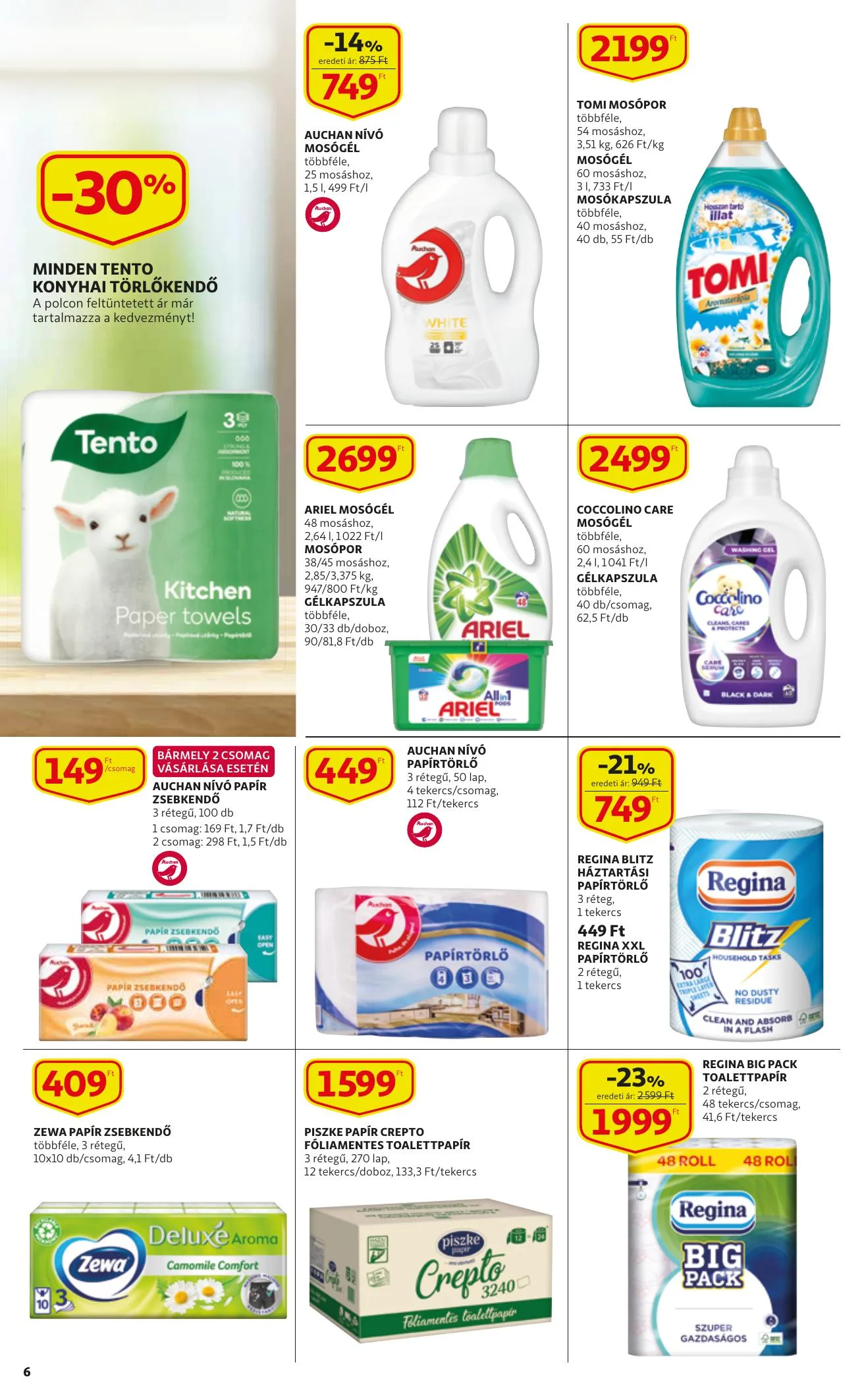 Auchan akciós újság Takaritas katalógus 09.02–09.15 – 6. oldal