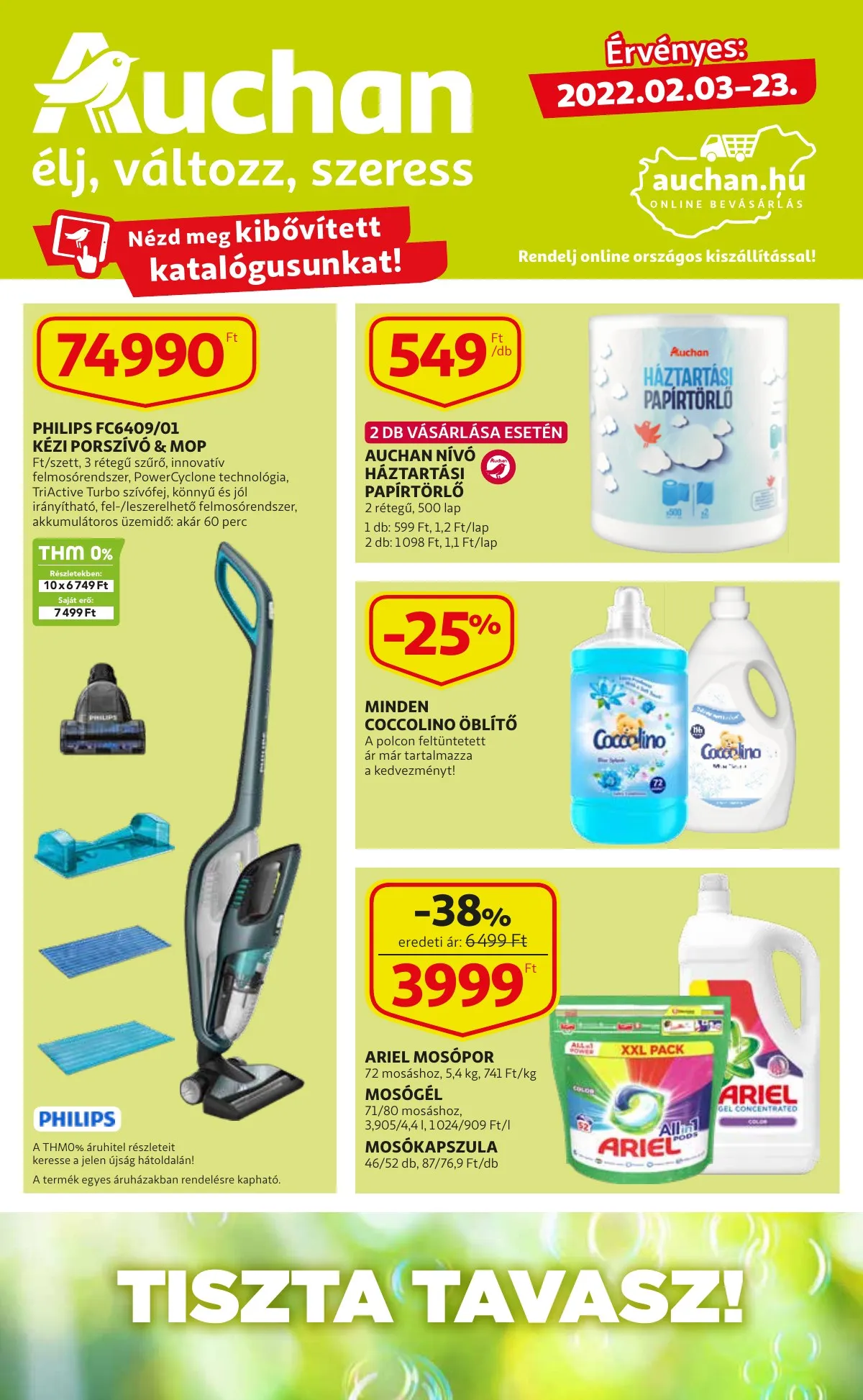 Auchan akciós újság Takaritas 02.03–02.23