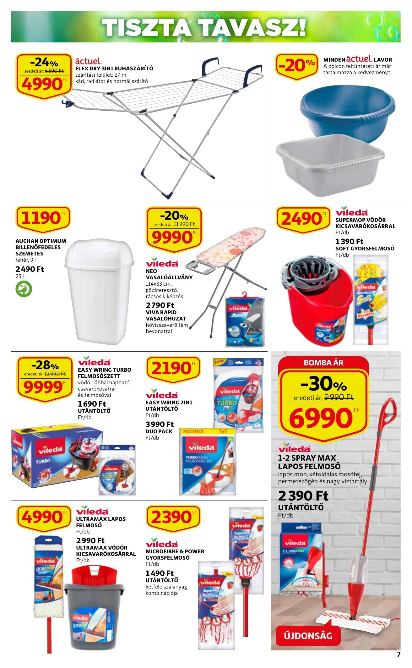 Auchan akciós újság Tavaszi nagytakarítás katalógus 02.04–02.17 – 7. oldal