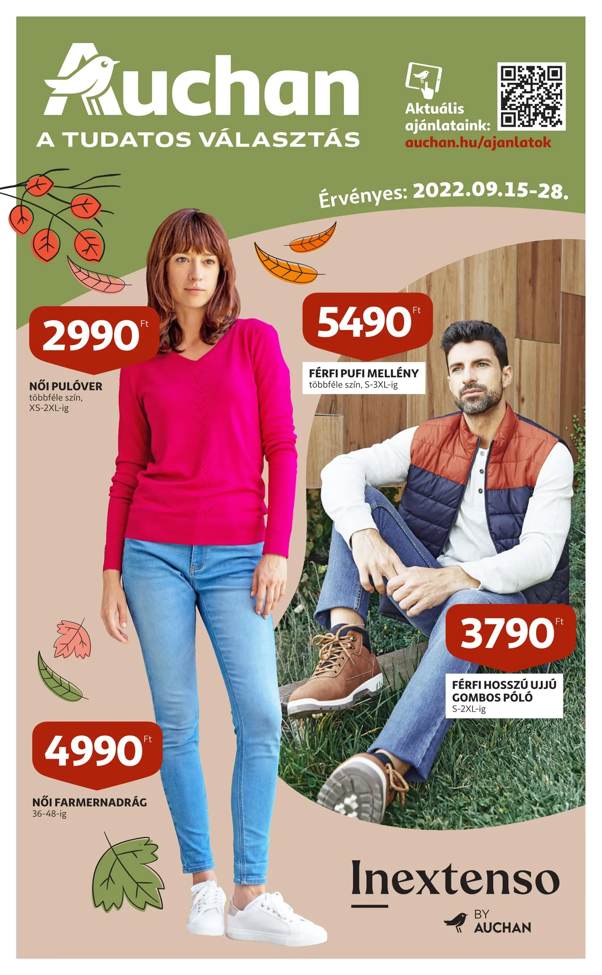Auchan akciós újság Textil katalógus 09.15–09.28
