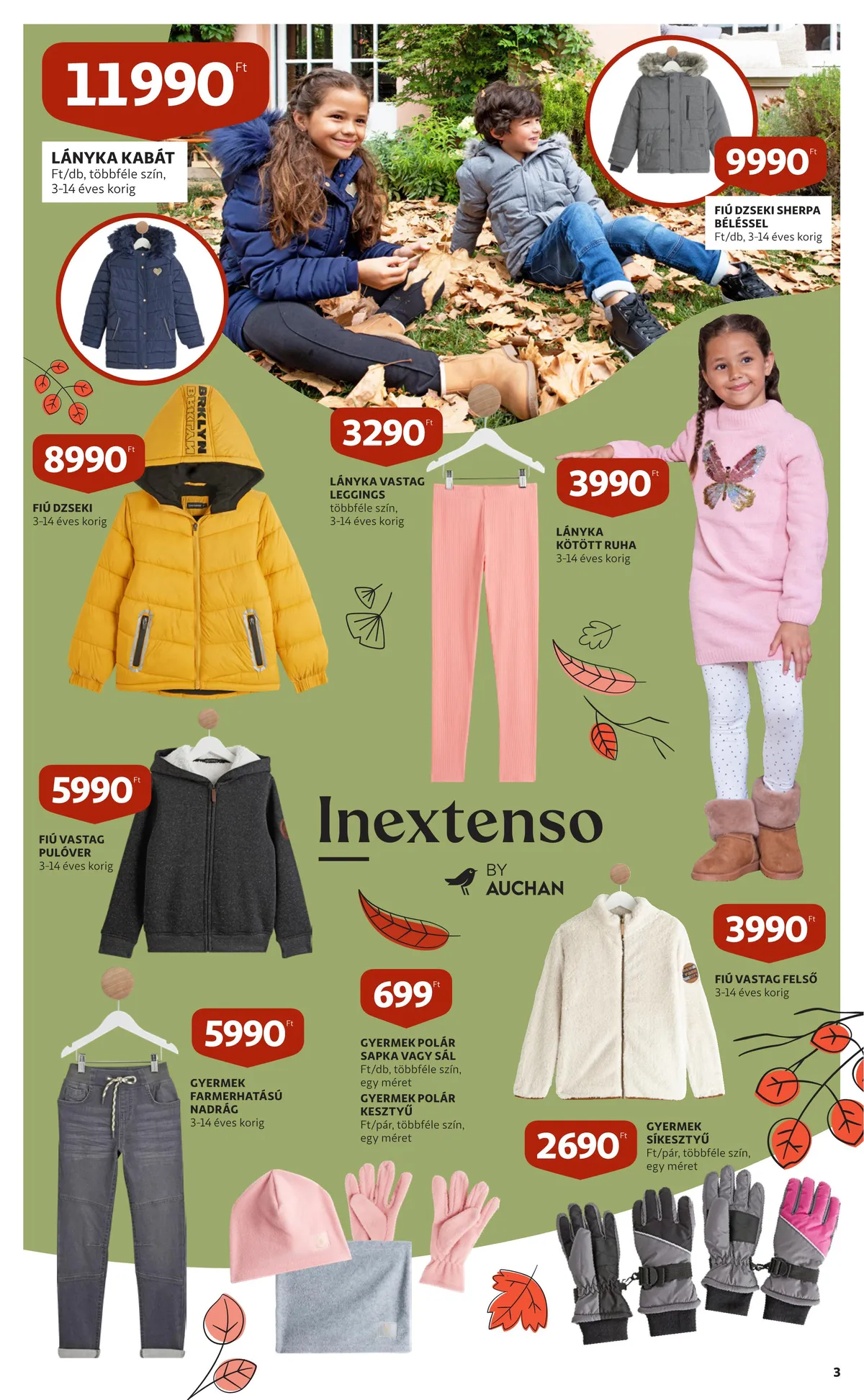 Auchan akciós újság Textil katalógus 09.15–09.28 – 3. oldal