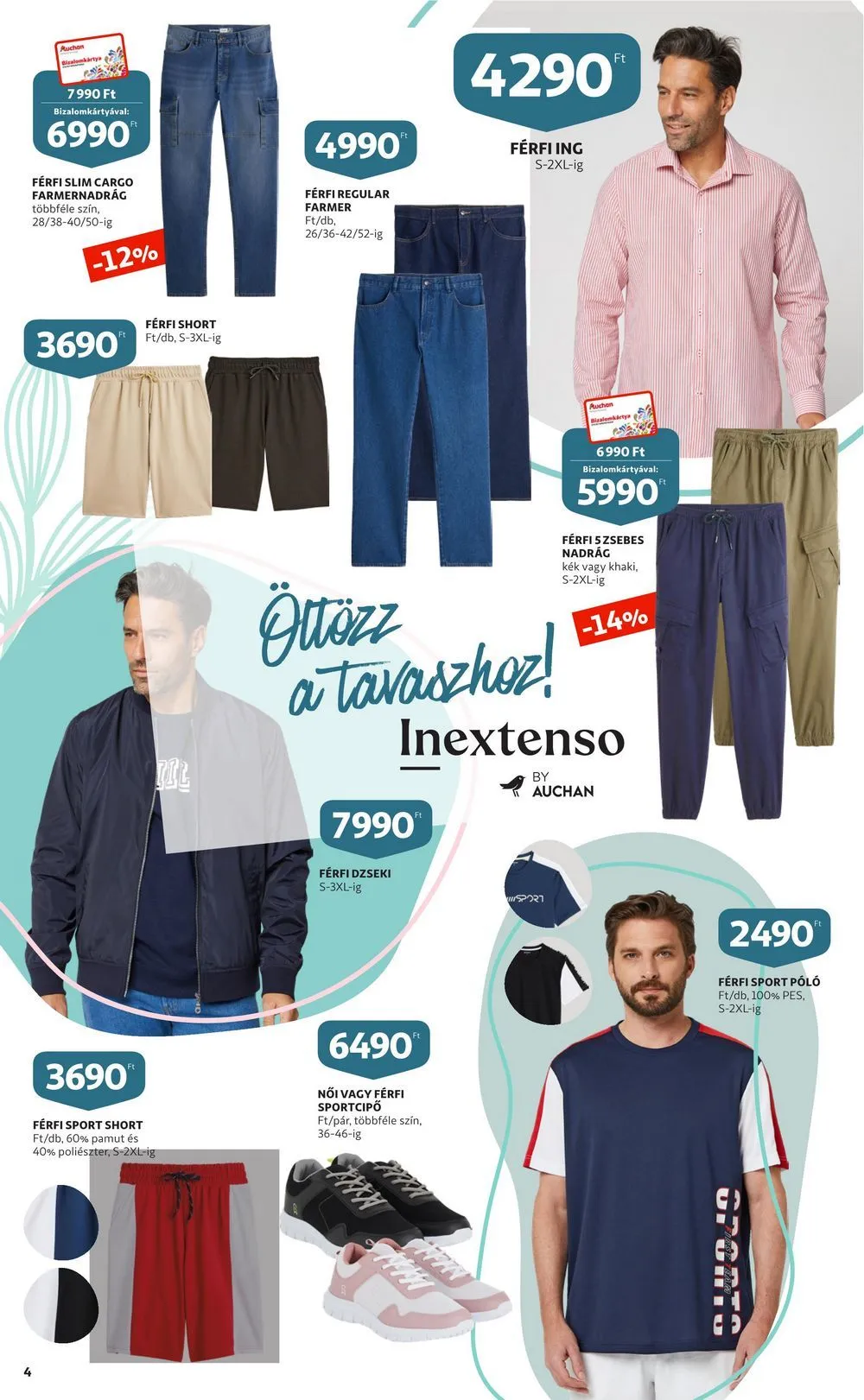 Auchan akciós újság Textil 02.23–03.08 – 4. oldal