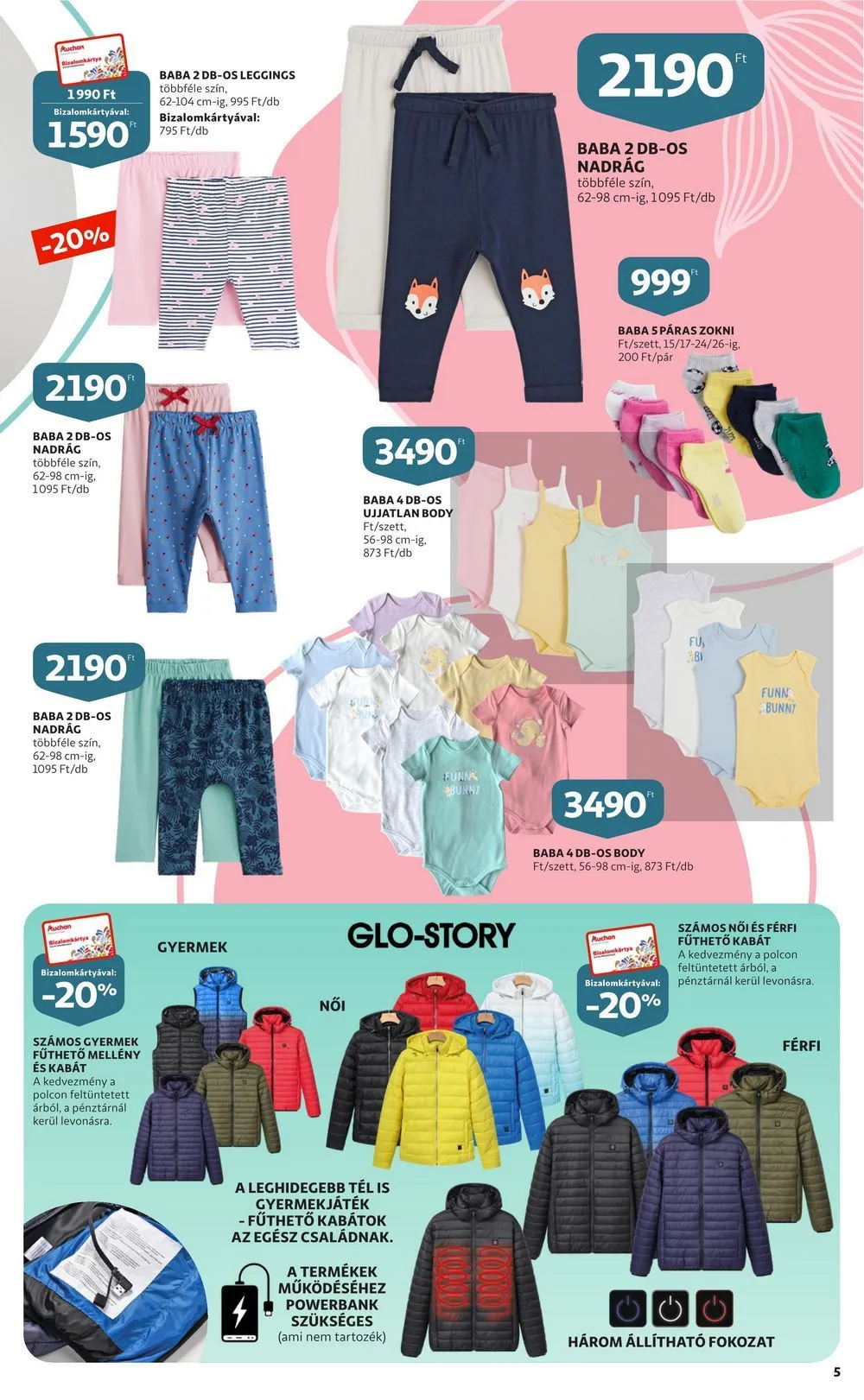 Auchan akciós újság Textil 02.23–03.08 – 5. oldal