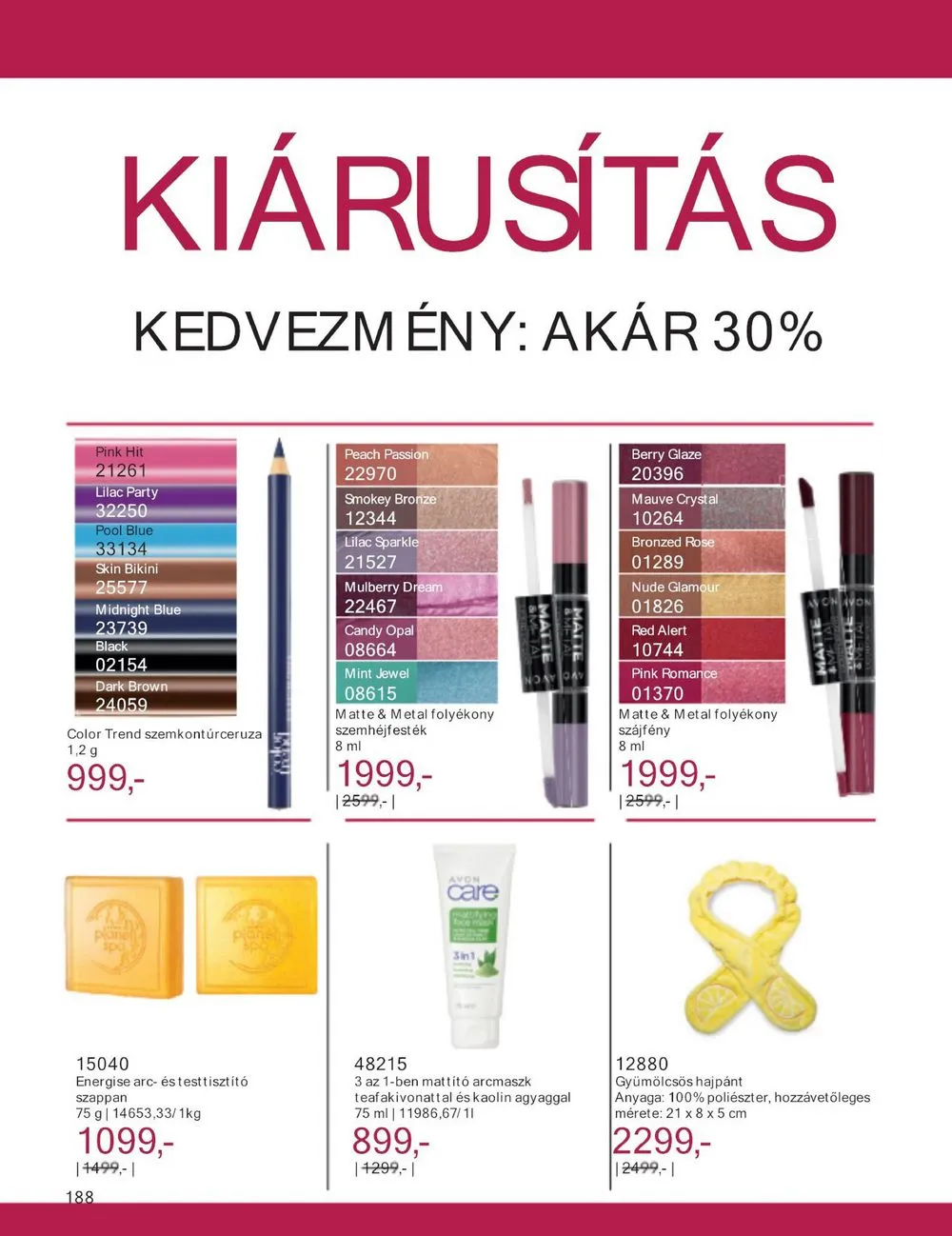 Avon akciós újság 12.01–12.31 – 190. oldal
