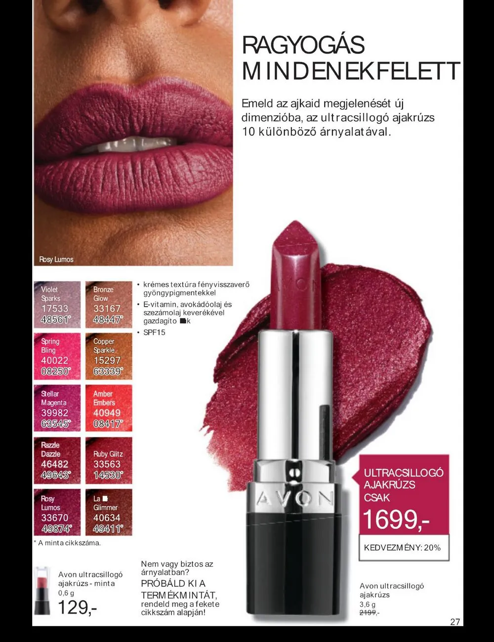 Avon akciós újság 03.01–03.31 – 29. oldal