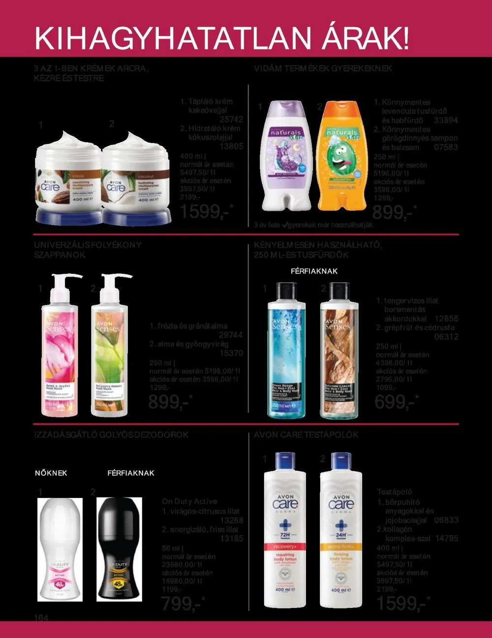 Avon akciós újság 05.01–05.31 – 168. oldal