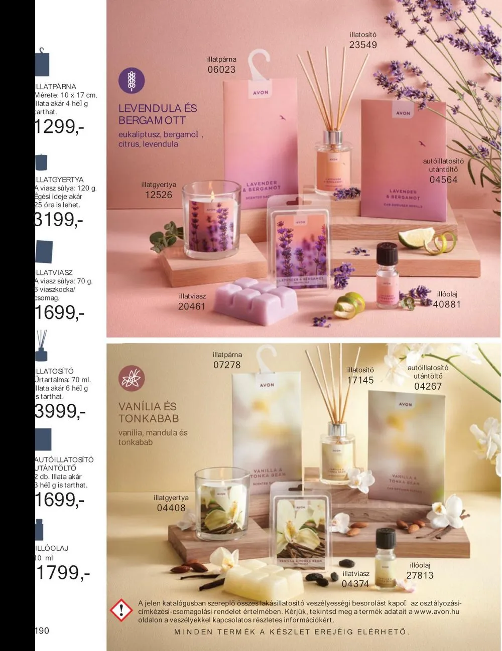 Avon akciós újság 07.01–07.31 – 190. oldal