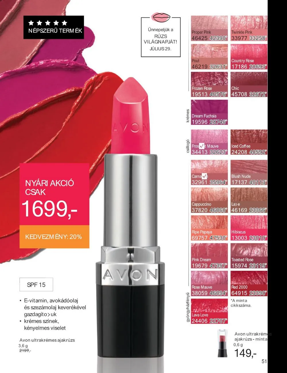 Avon akciós újság 07.01–07.31 – 51. oldal