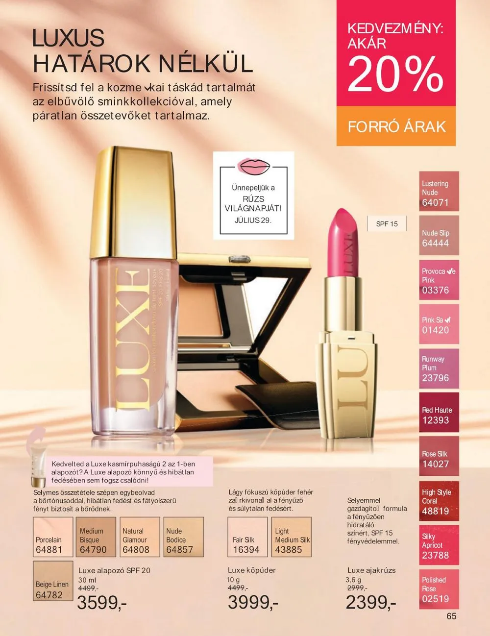 Avon akciós újság 07.01–07.31 – 65. oldal