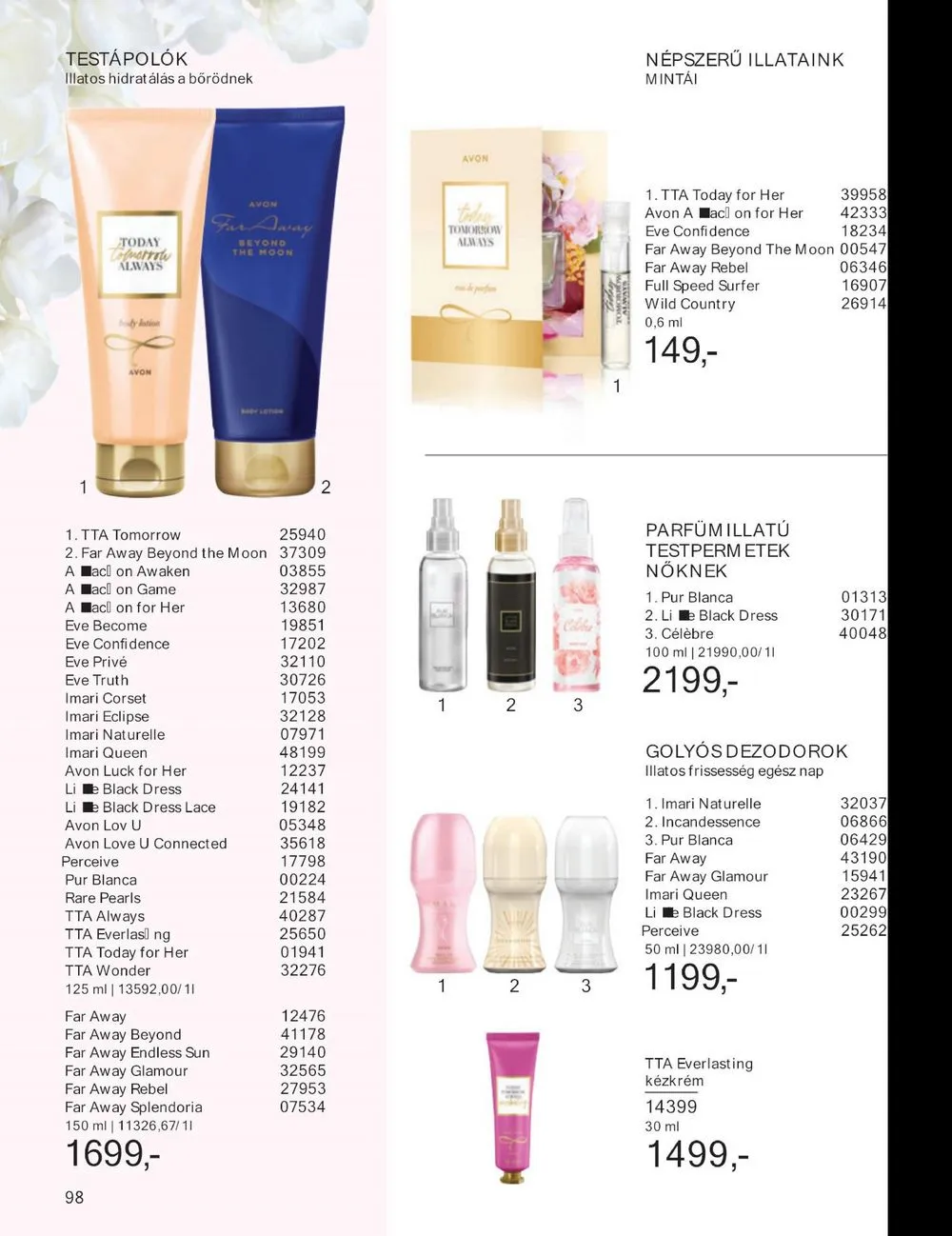 Avon akciós újság 07.01–07.31 – 98. oldal