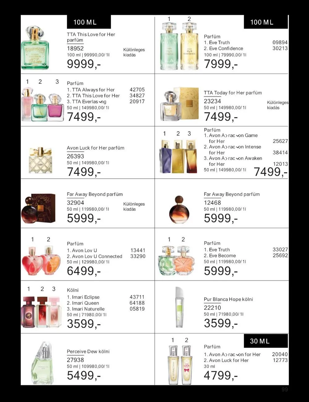 Avon akciós újság 07.01–07.31 – 99. oldal