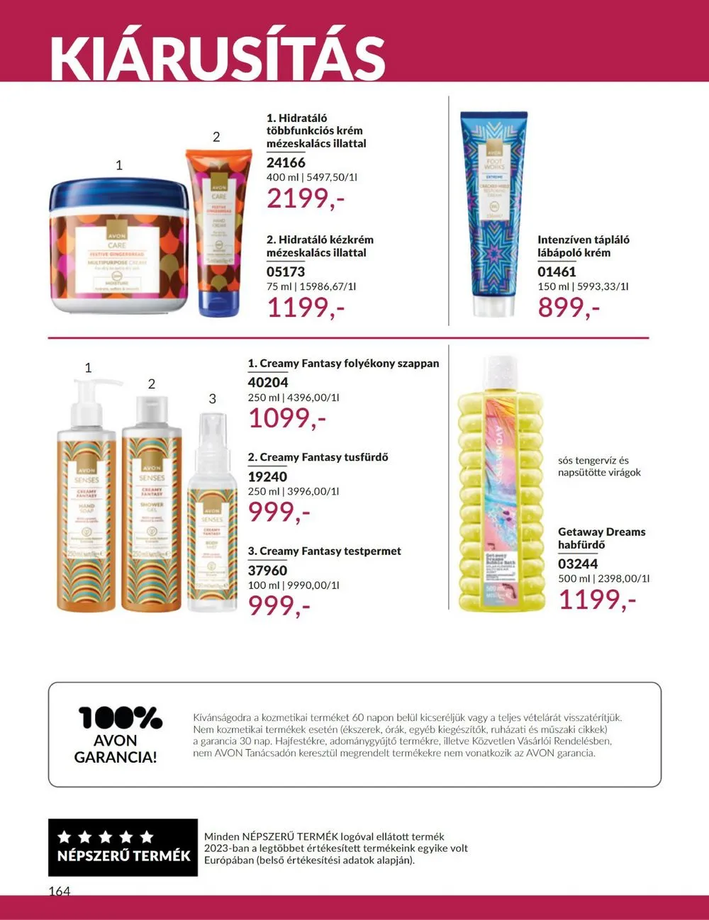 Avon akciós újság 08.01–08.31 – 164. oldal