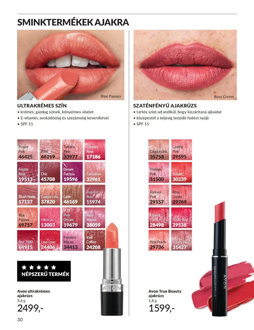 Avon akciós újság 08.01–08.31 – 30. oldal