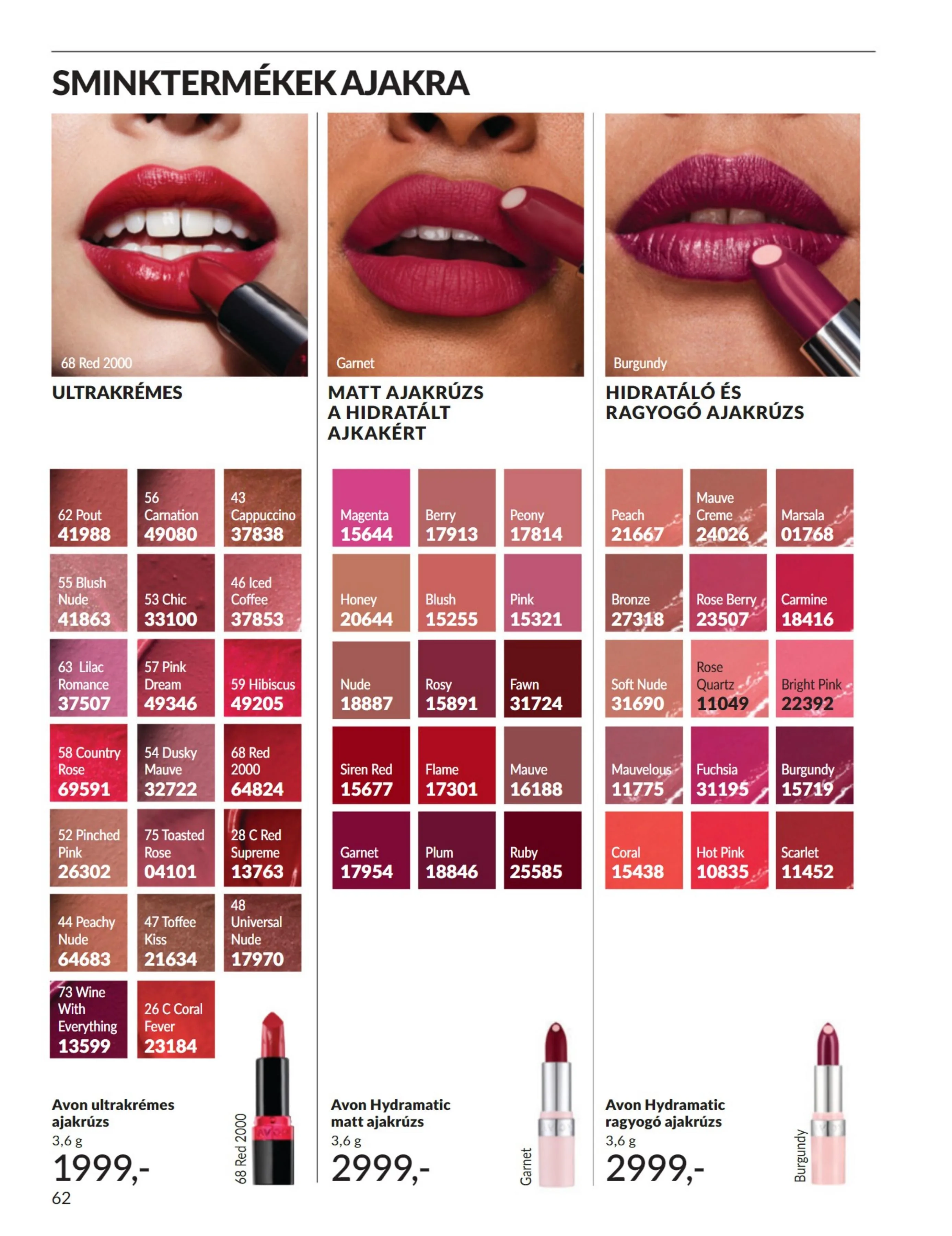 Avon akciós újság 08.01–08.31 – 62. oldal