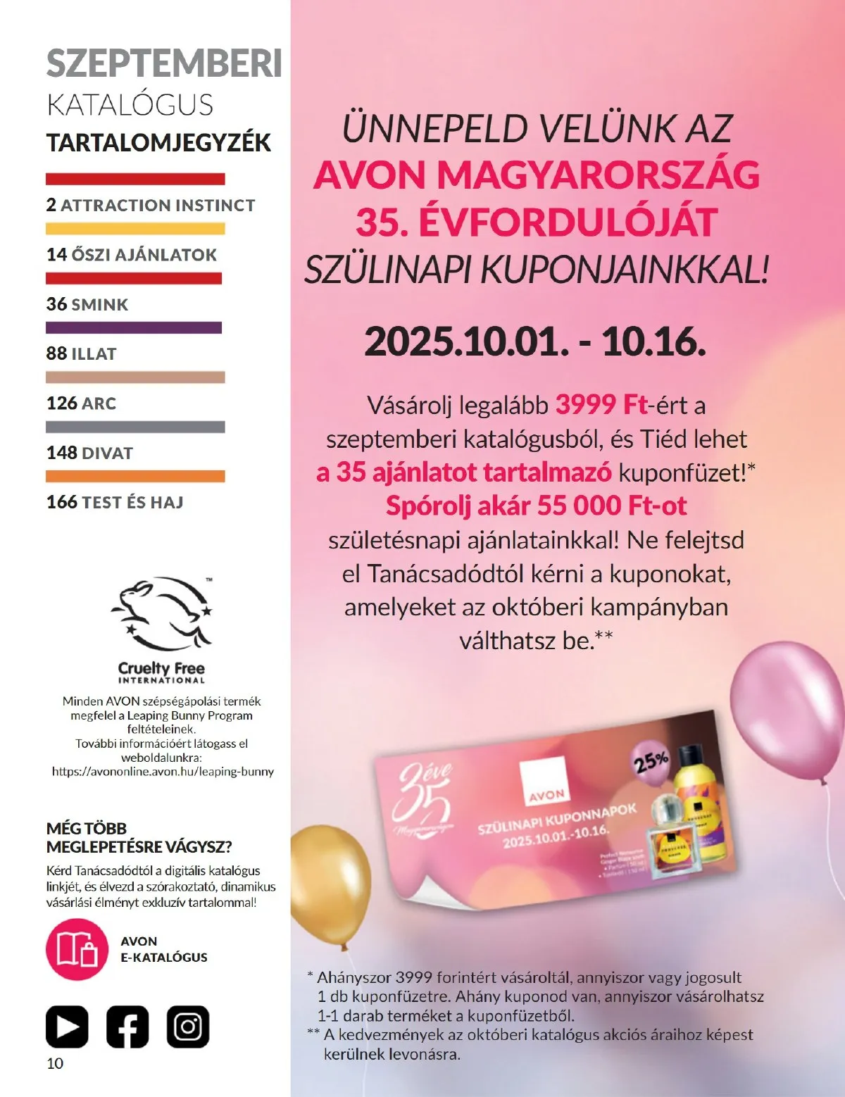 Avon akciós újság 09.01–09.30 – 10. oldal