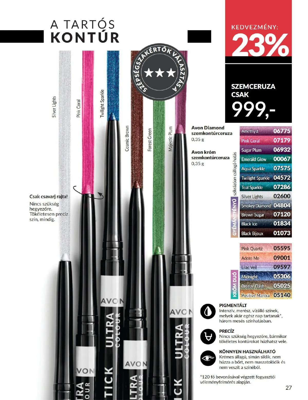 Avon akciós újság 09.01–09.30 – 27. oldal