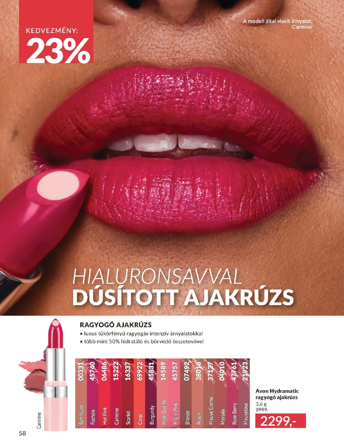 Avon akciós újság 09.01–09.30 – 58. oldal