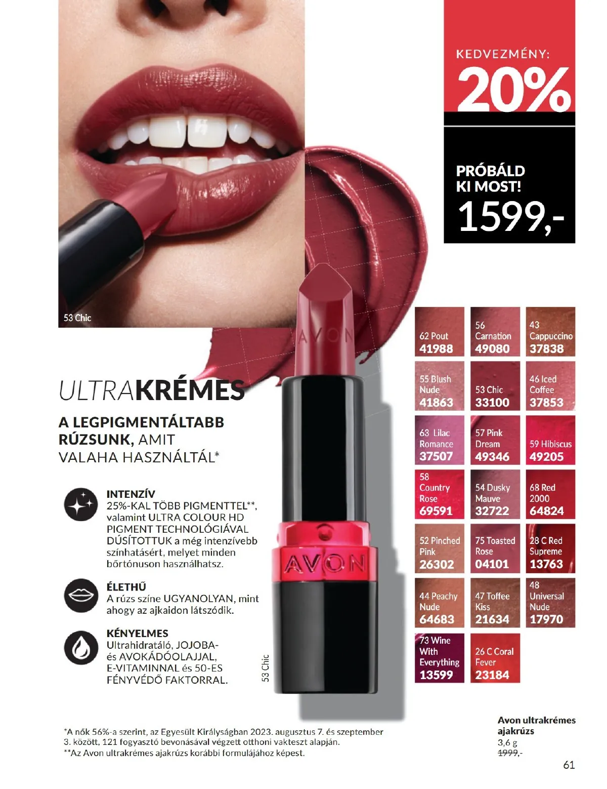 Avon akciós újság 09.01–09.30 – 61. oldal