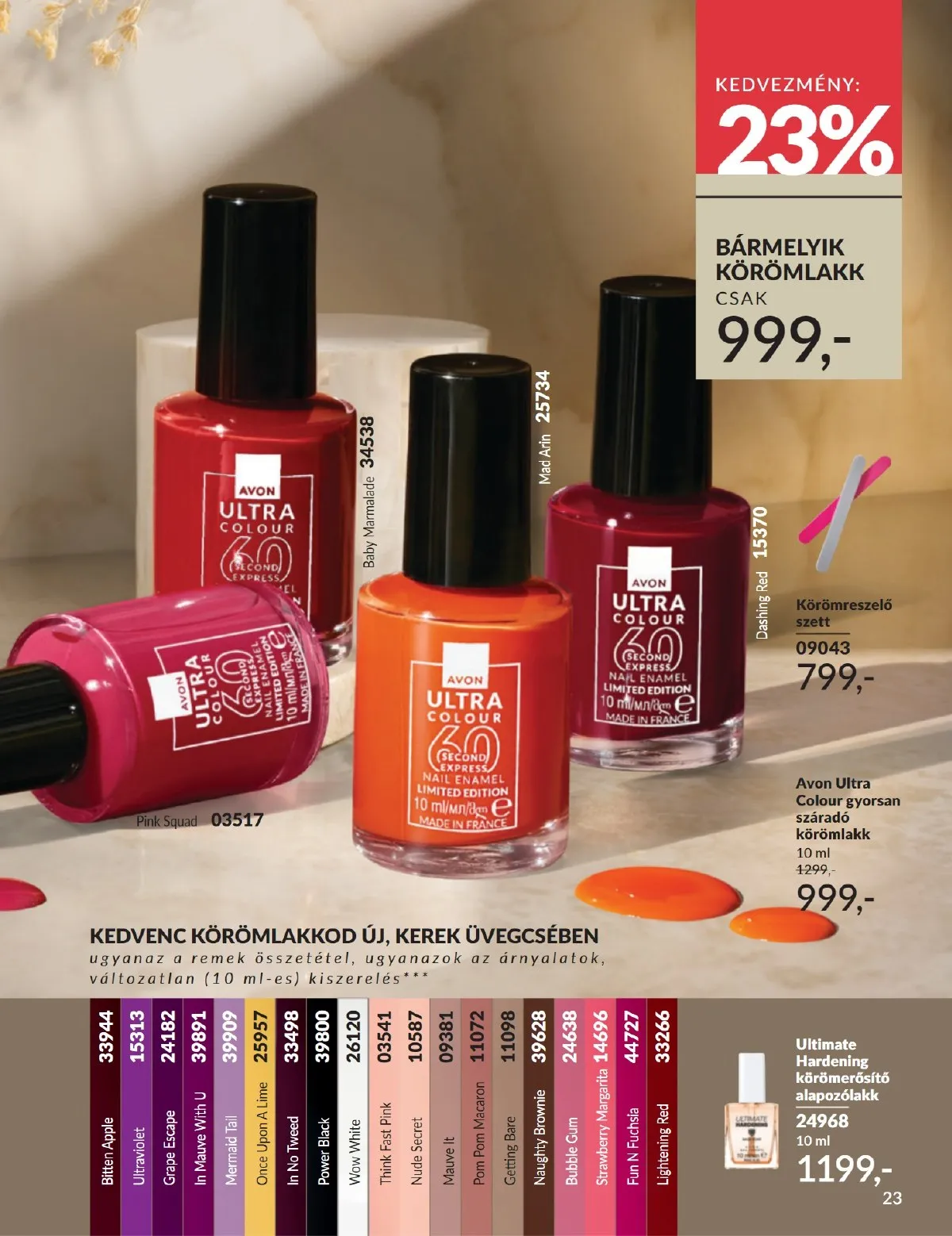 Avon akciós újság 10.01–10.31 – 23. oldal