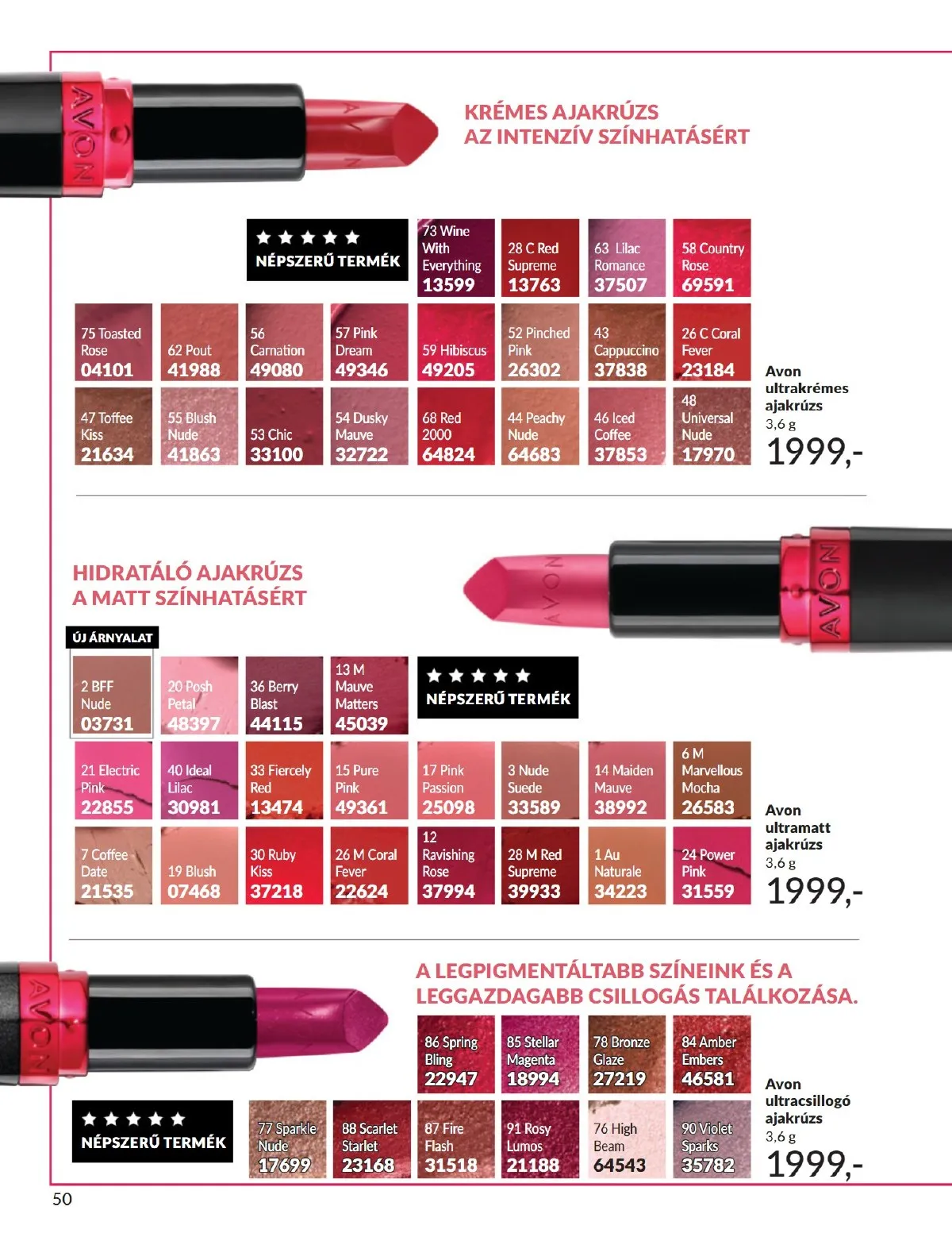Avon akciós újság 10.01–10.31 – 50. oldal