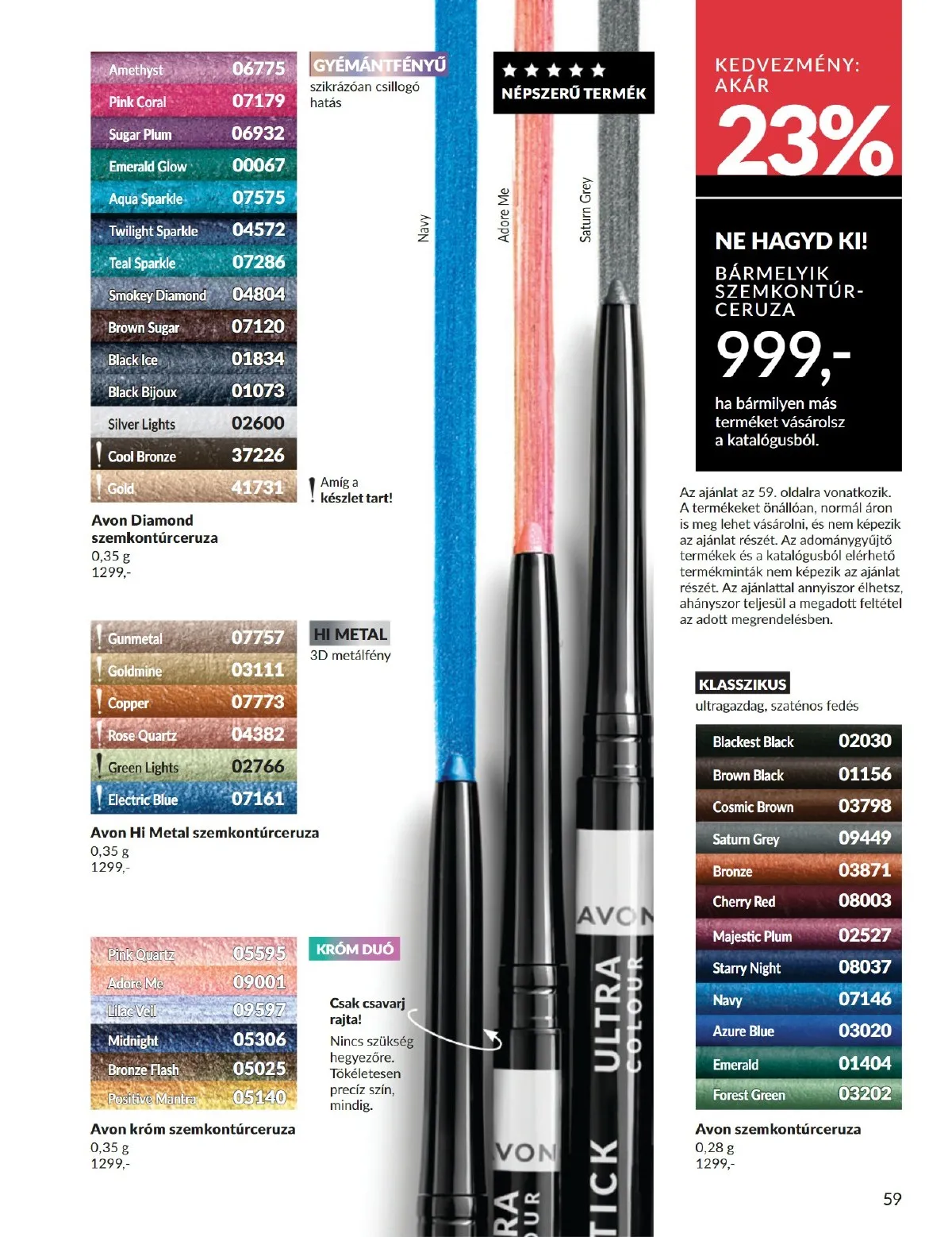 Avon akciós újság 10.01–10.31 – 59. oldal
