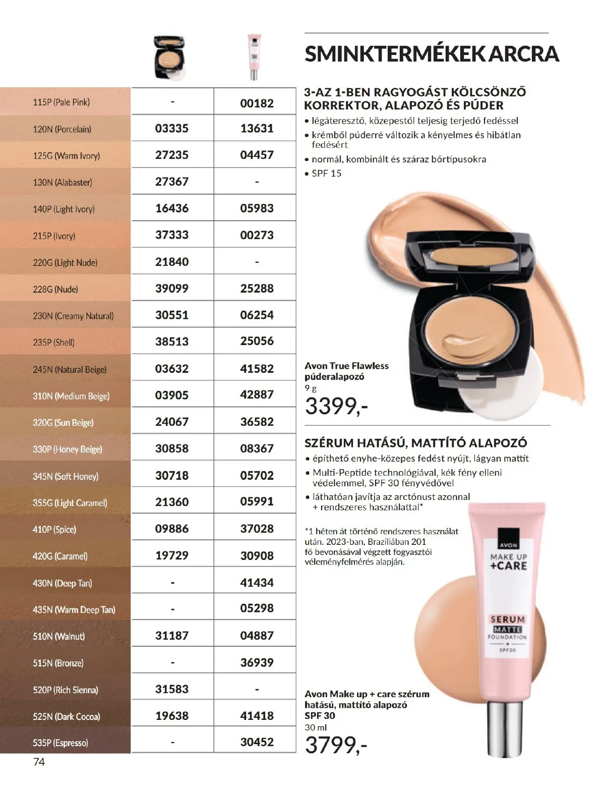 Avon akciós újság 10.01–10.31 – 74. oldal