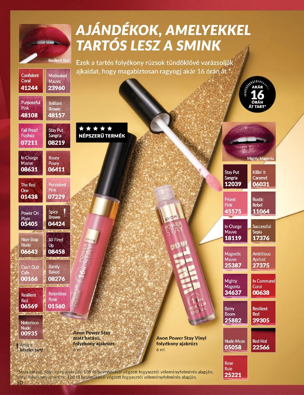 Avon akciós újság 12.01–12.31 – 10. oldal