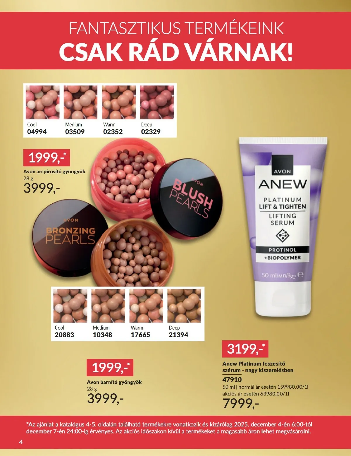 Avon akciós újság 12.01–12.31 – 4. oldal
