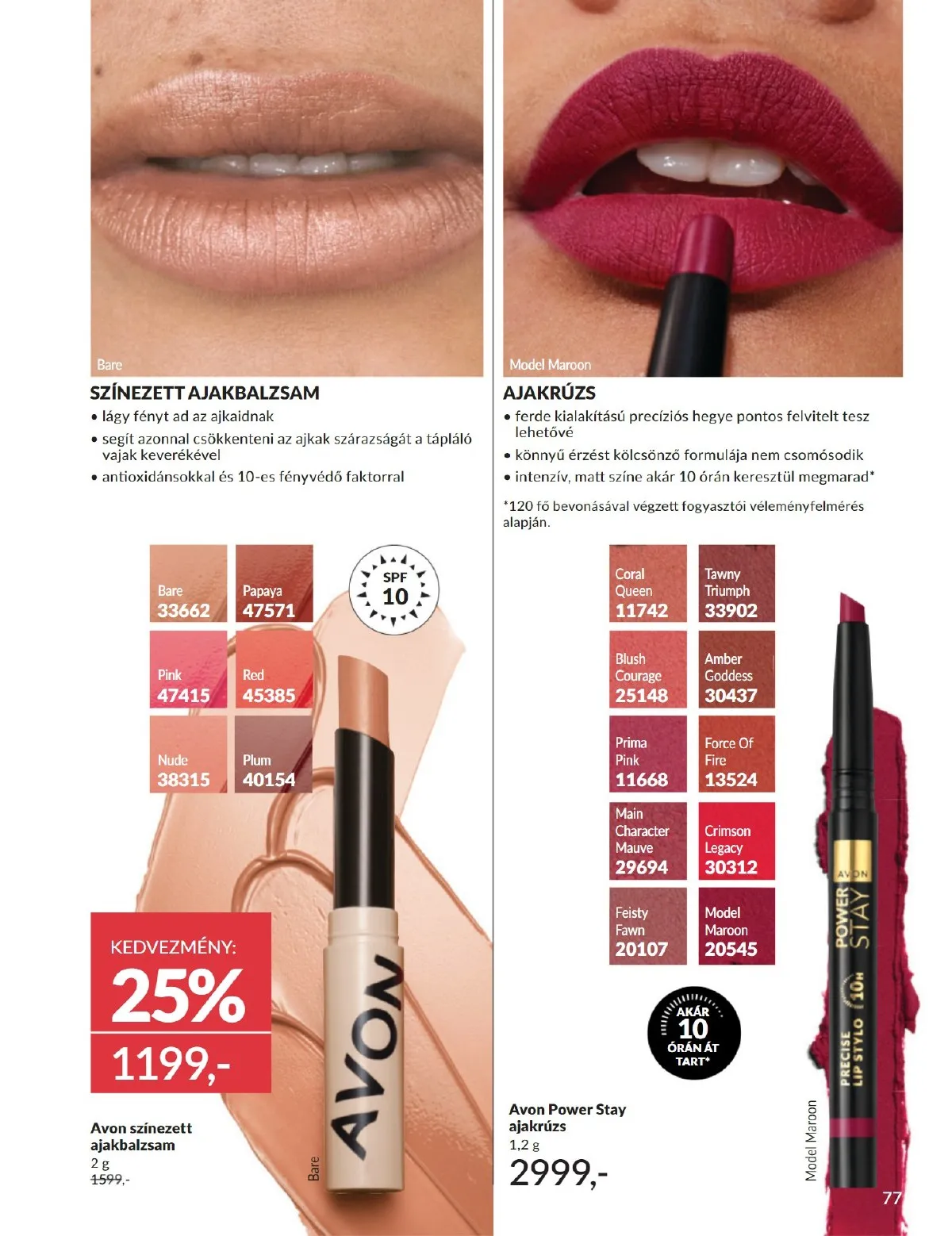 Avon akciós újság 12.01–12.31 – 77. oldal