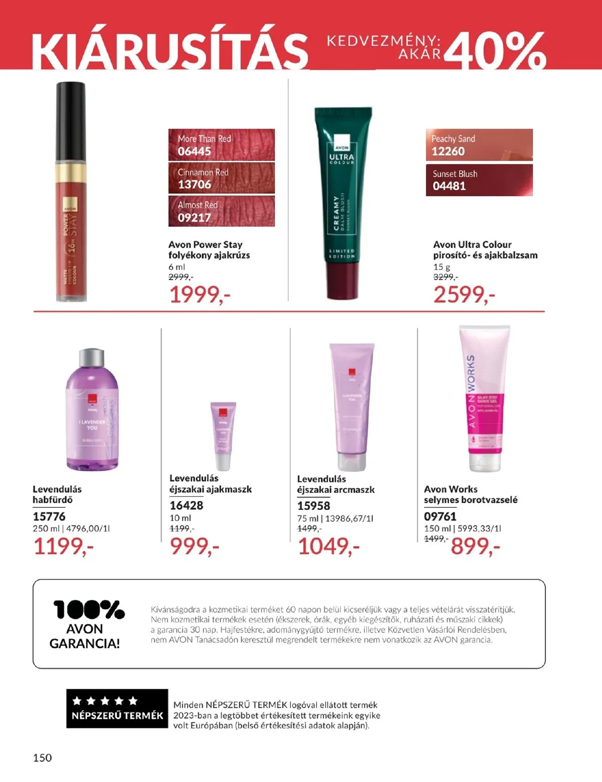 Avon akciós újság 02.01–02.28 – 150. oldal