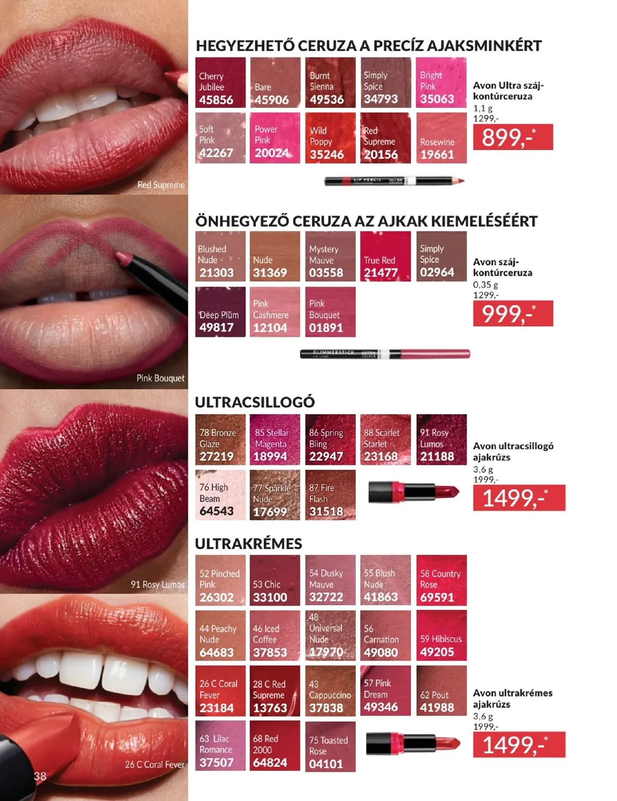 Avon akciós újság 02.01–02.28 – 38. oldal