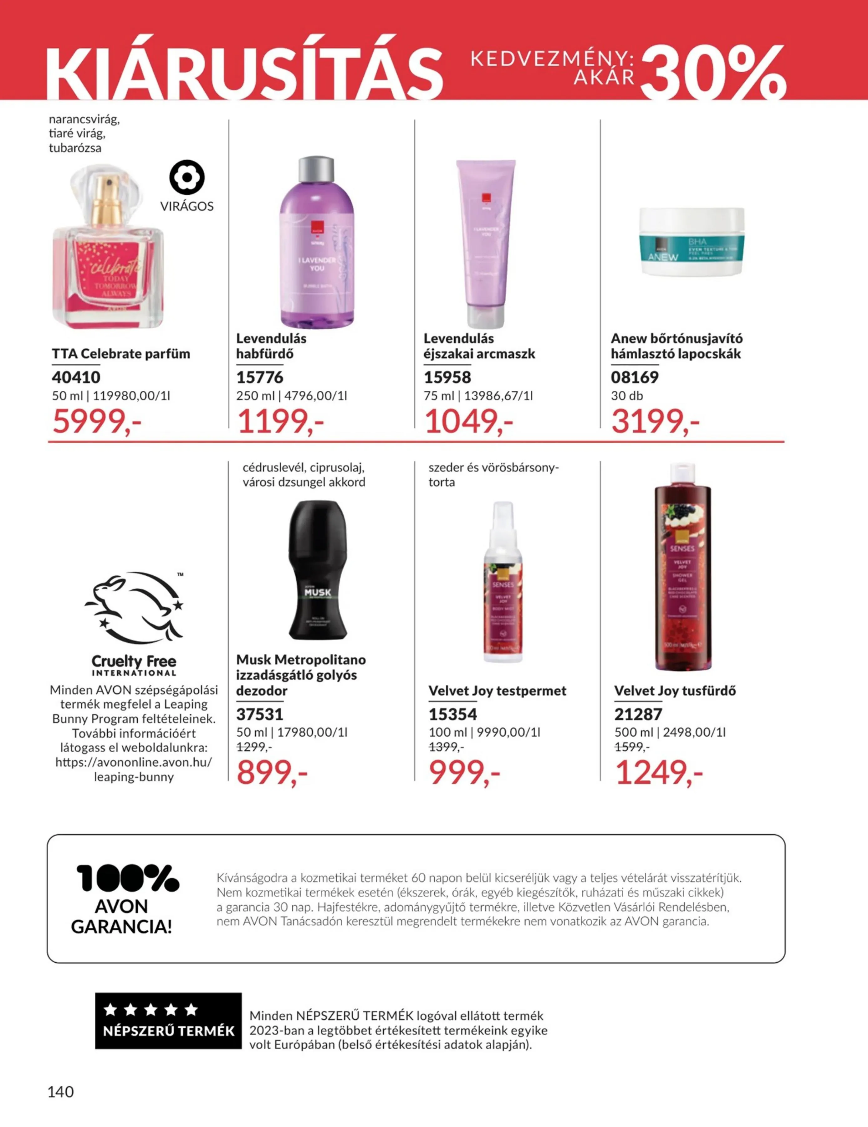 Avon akciós újság 03.01–03.31 – 140. oldal