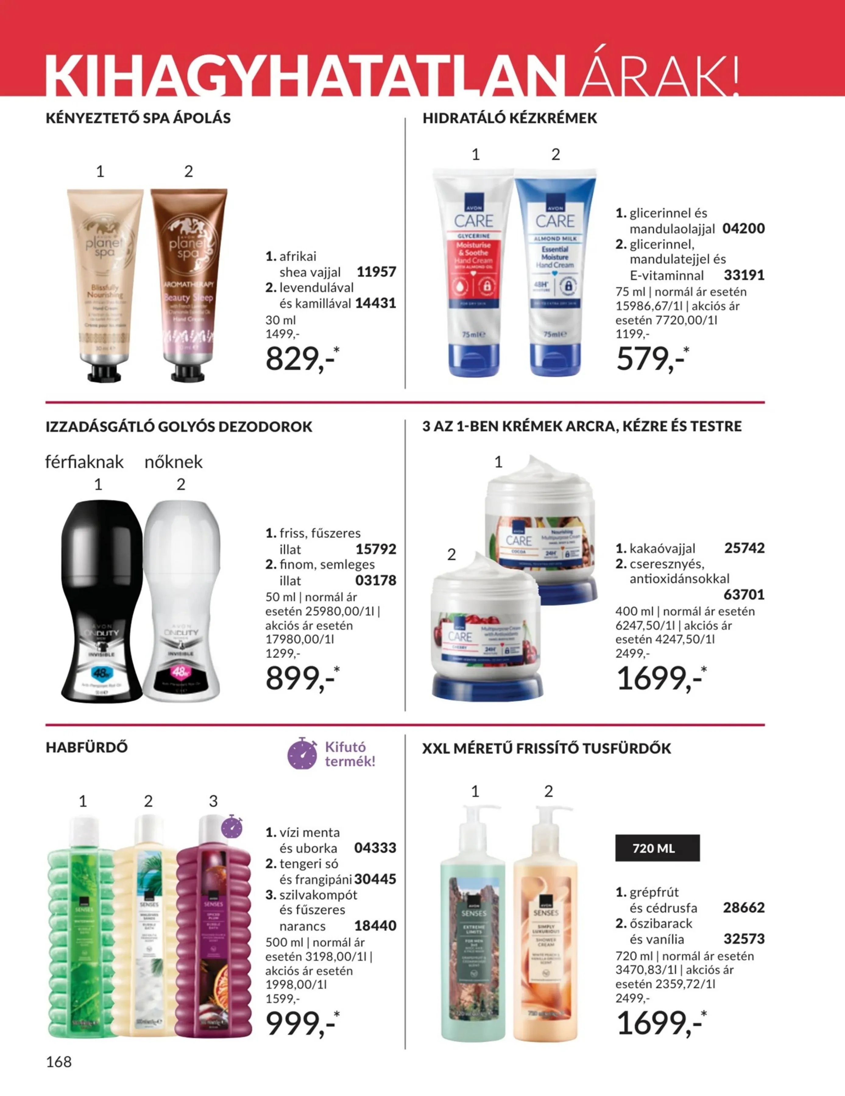 Avon akciós újság 03.01–03.31 – 168. oldal