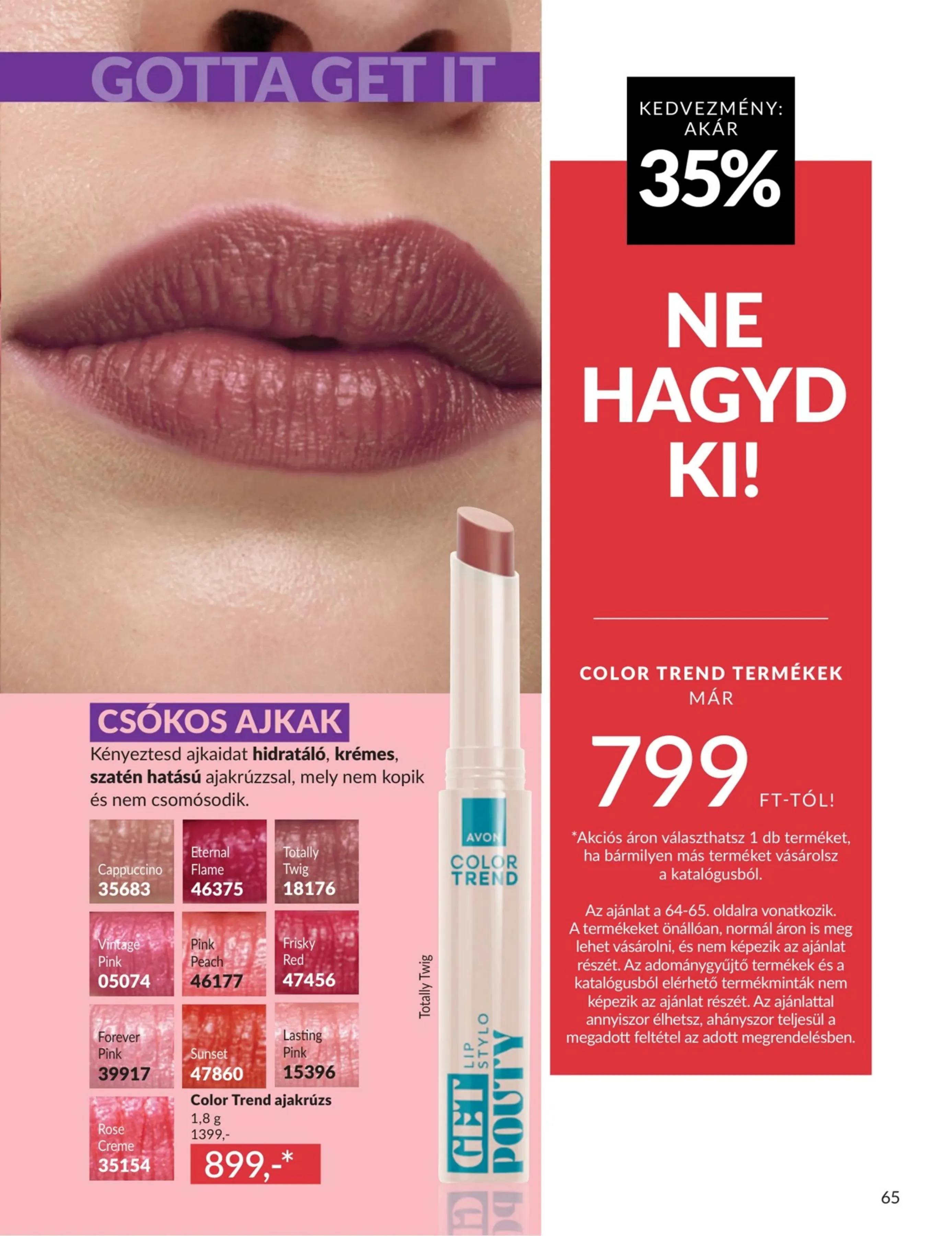 Avon akciós újság 04.01–04.30 – 65. oldal