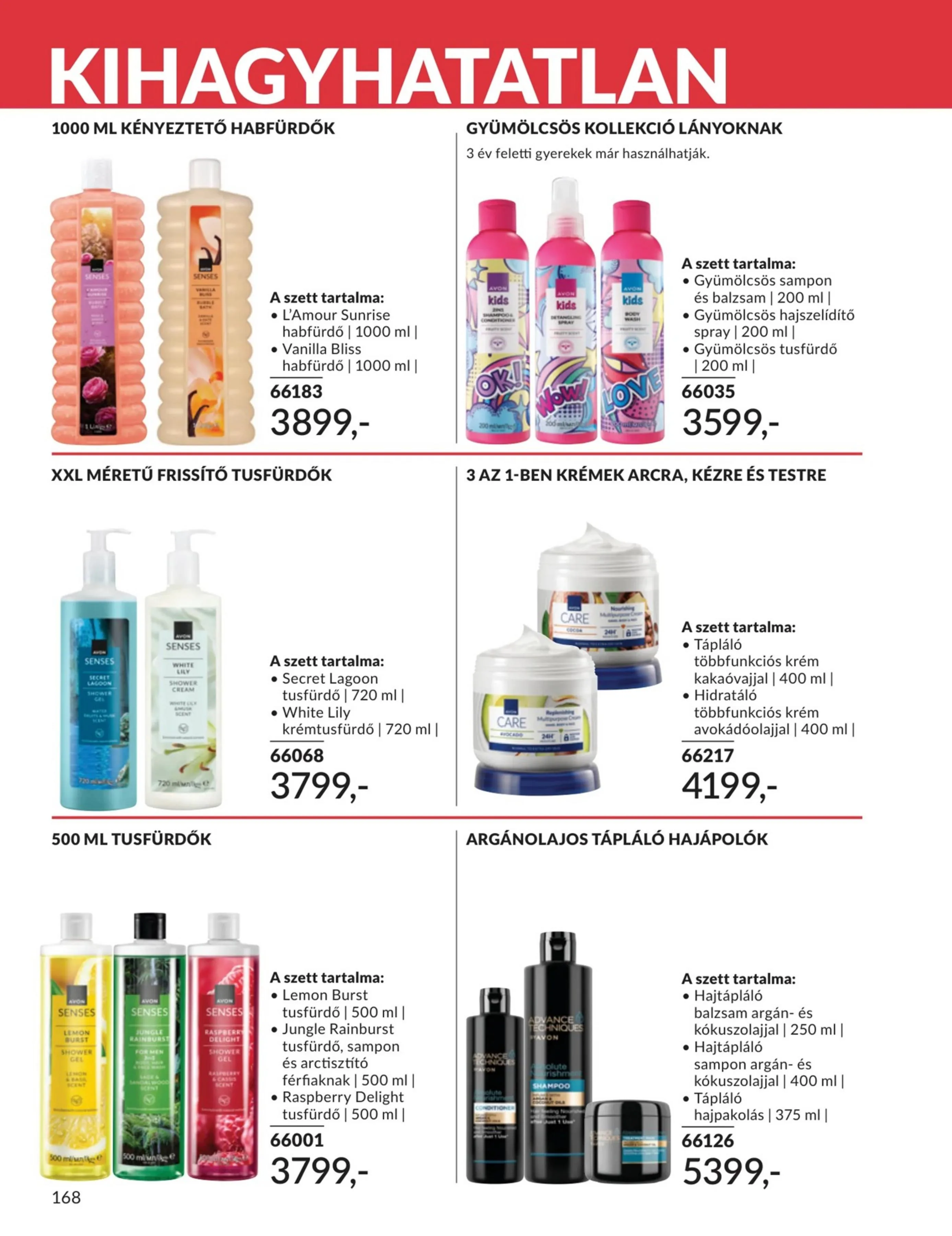Avon akciós újság 07.01–07.31 – 168. oldal